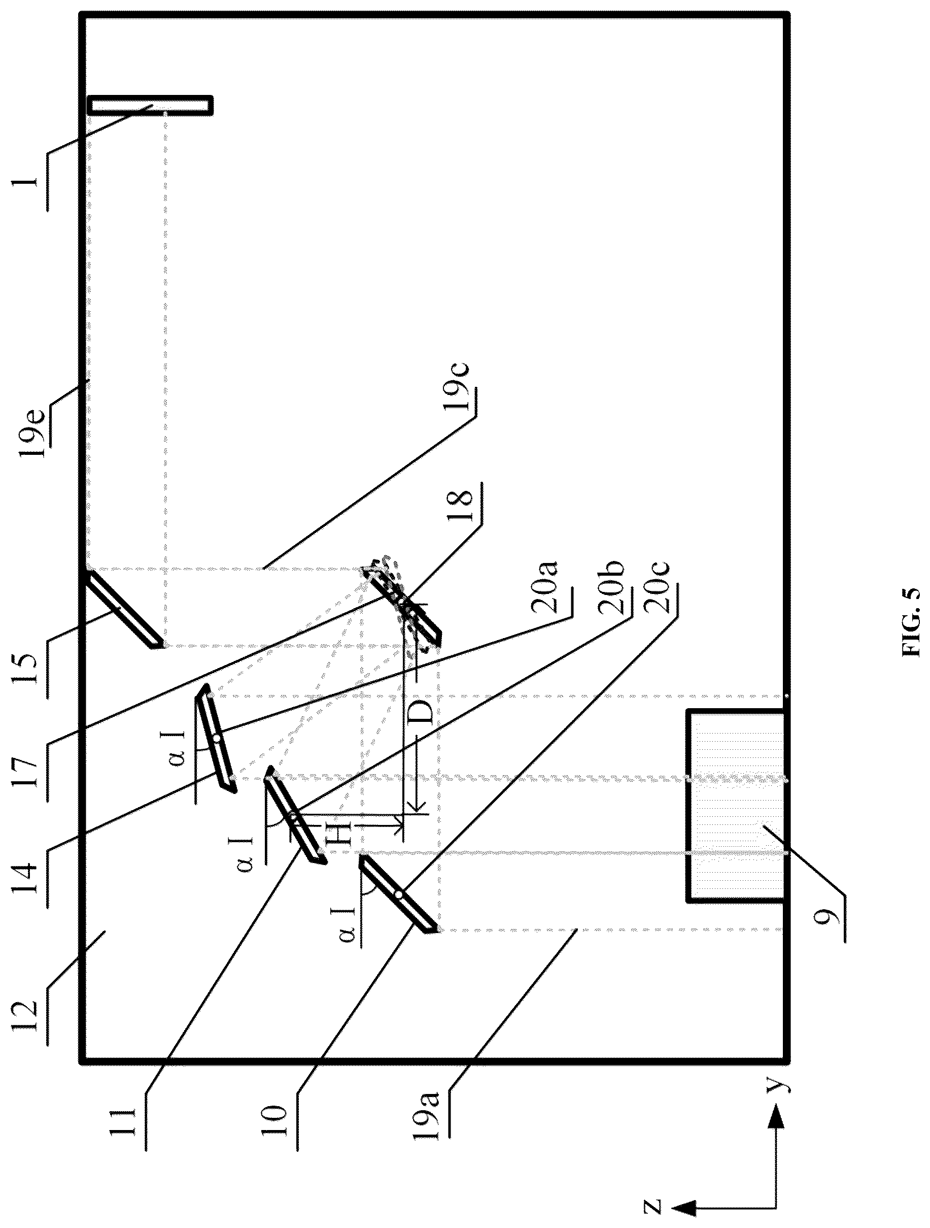Patent US12619069 Figure 5 – Schlieren system for in-situ/online monitoring of spatter in large-area melt pool