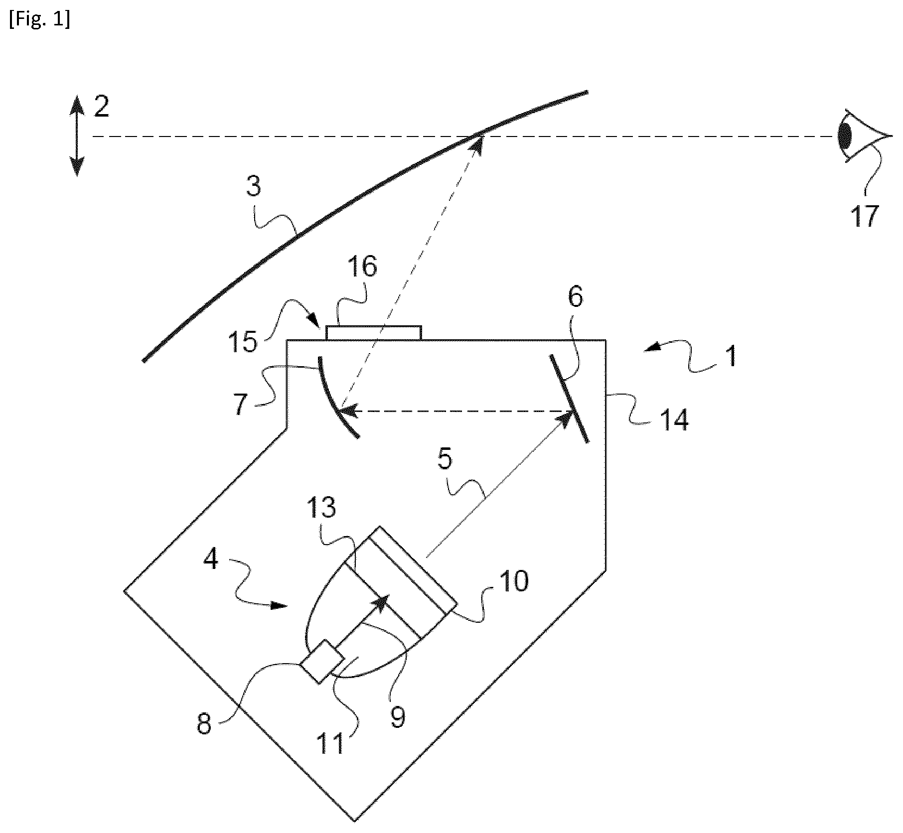 Patent US12619072 Figure 1 – Image-generating device
