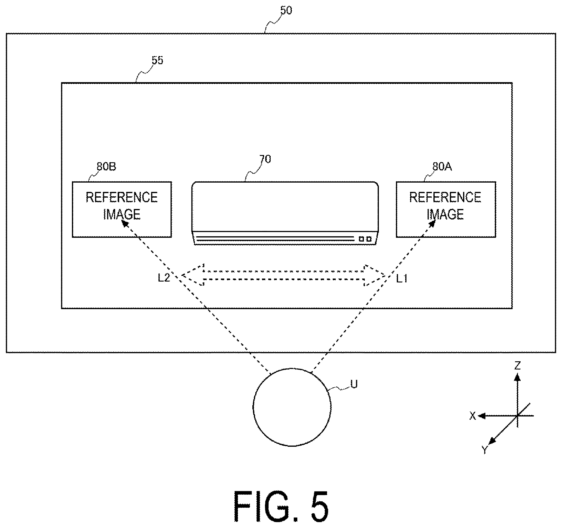 Patent US12619073 Figure 5 – Control device, control method for head-mounted display device, and program