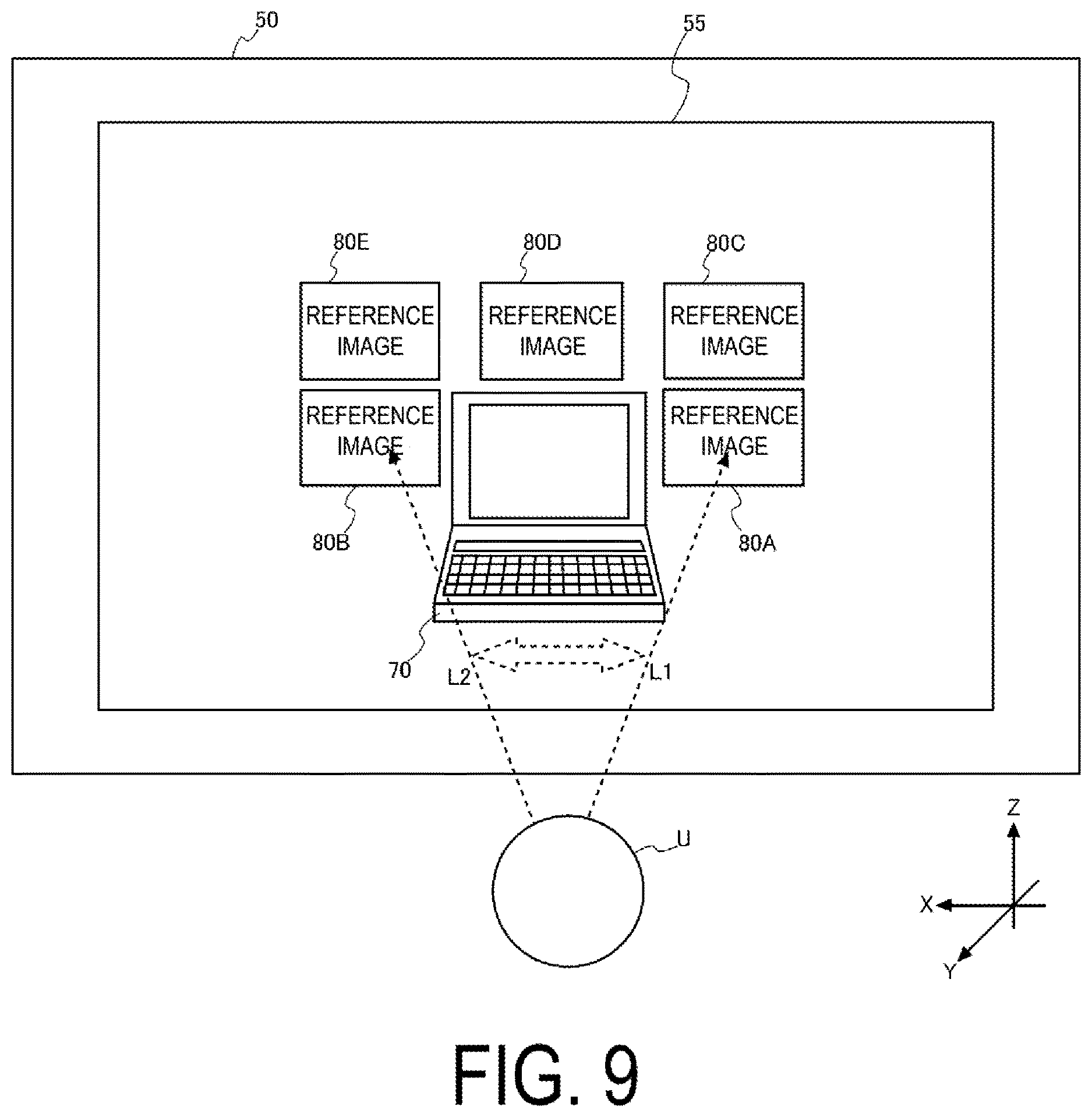 Patent US12619073 Figure 9 – Control device, control method for head-mounted display device, and program