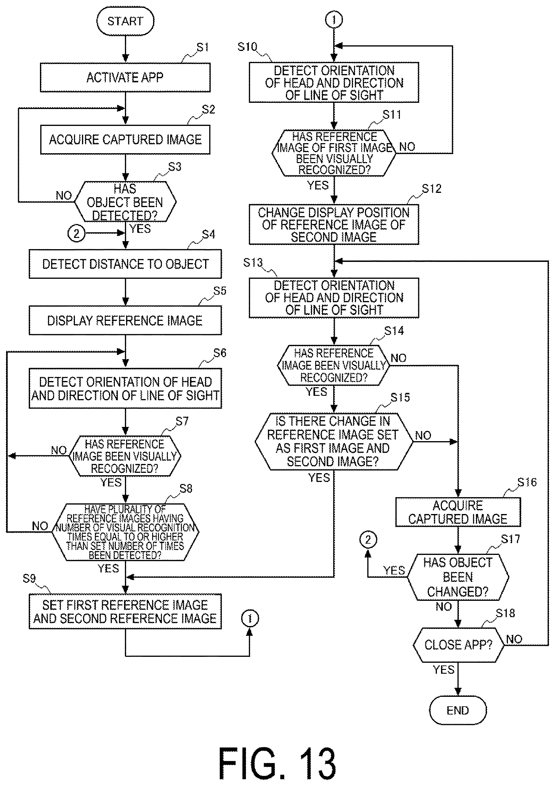 Patent US12619073 Figure 13 – Control device, control method for head-mounted display device, and program