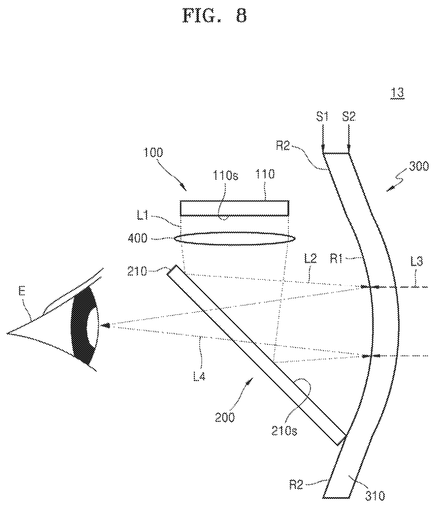 Patent US12619074 Figure 8 – See-through type display device and glasses type augmented reality device including the same
