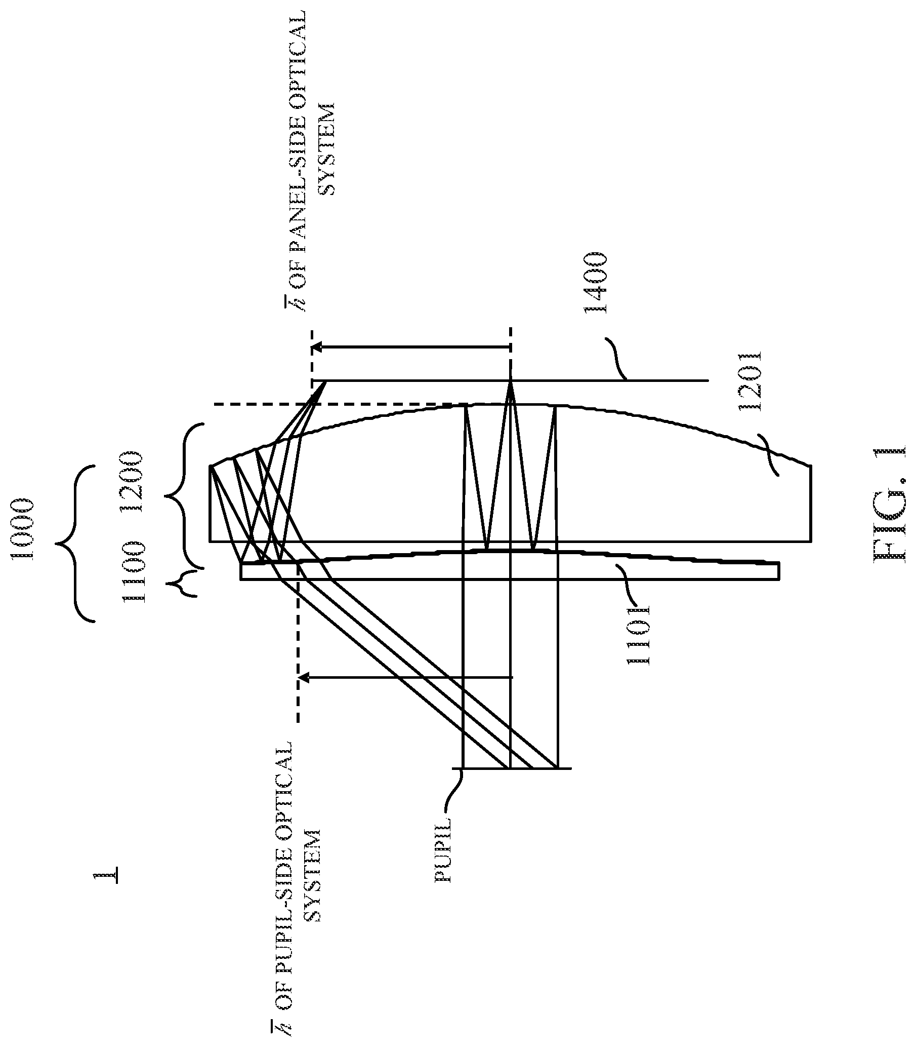Patent US12619081 — Optical system and display apparatus — Figure 1