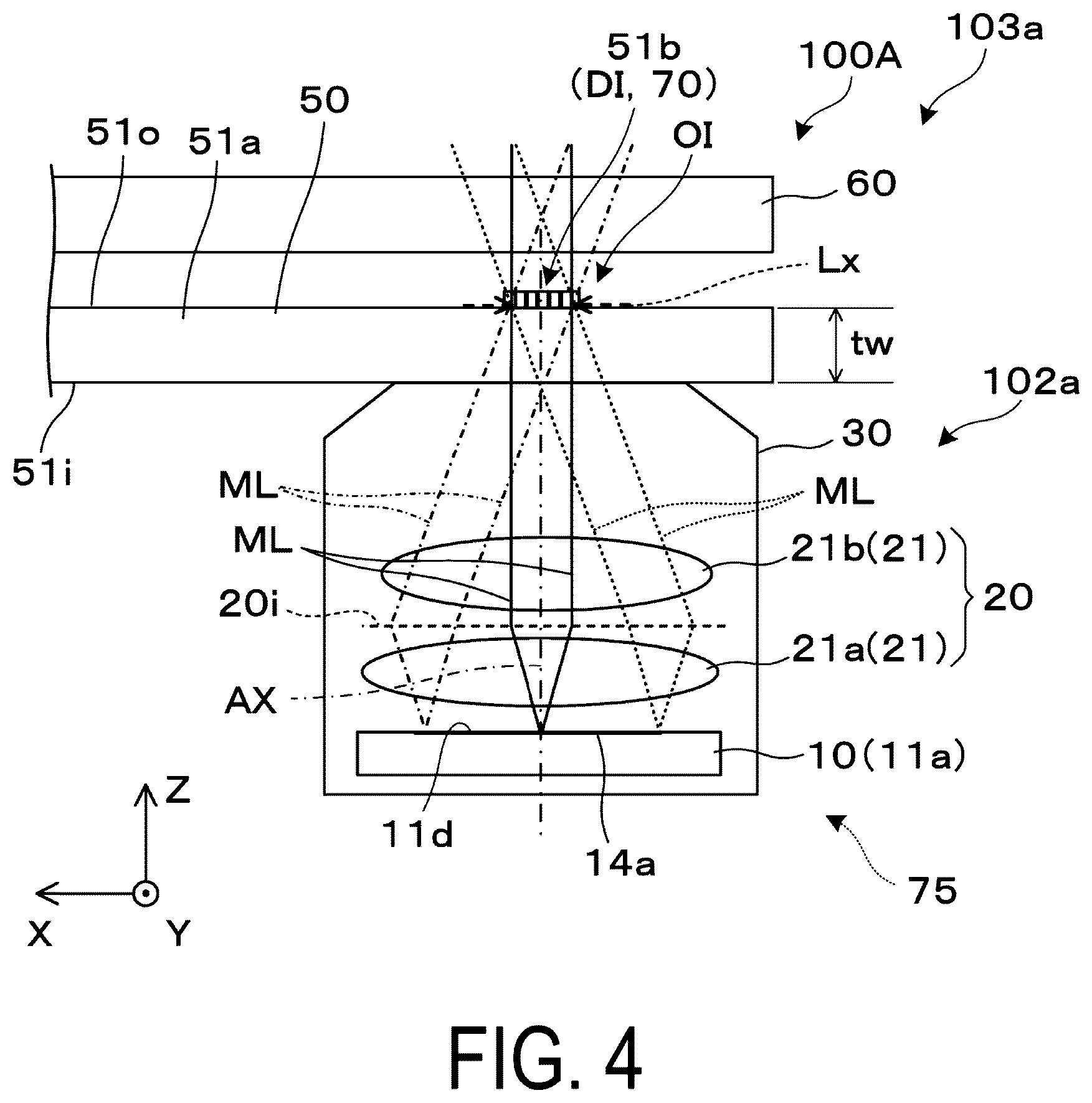 Patent US12619083 Figure 4 – Virtual-image display device and optical unit