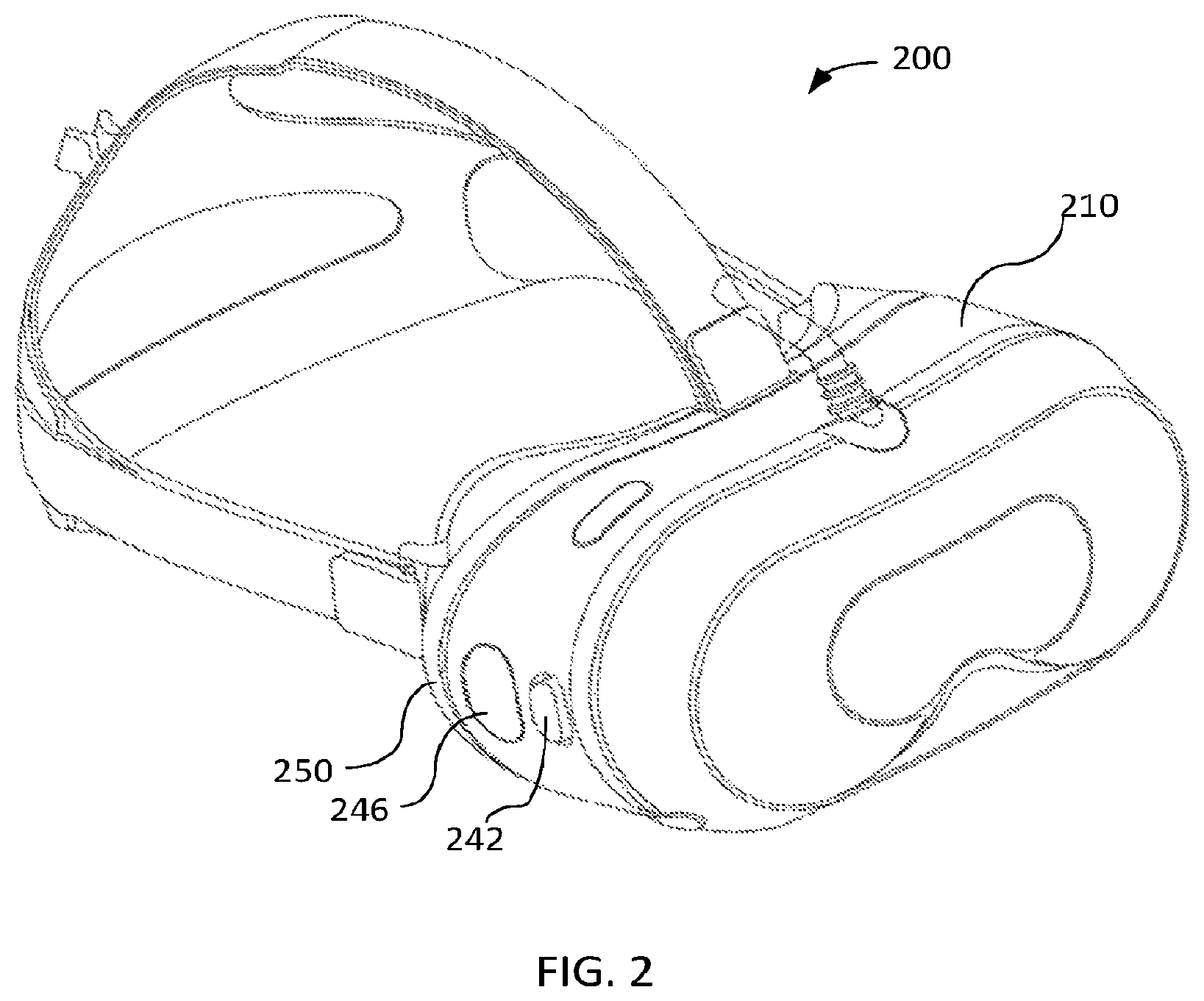 Patent US12619084 Figure 2 – Head-mounted display for public use
