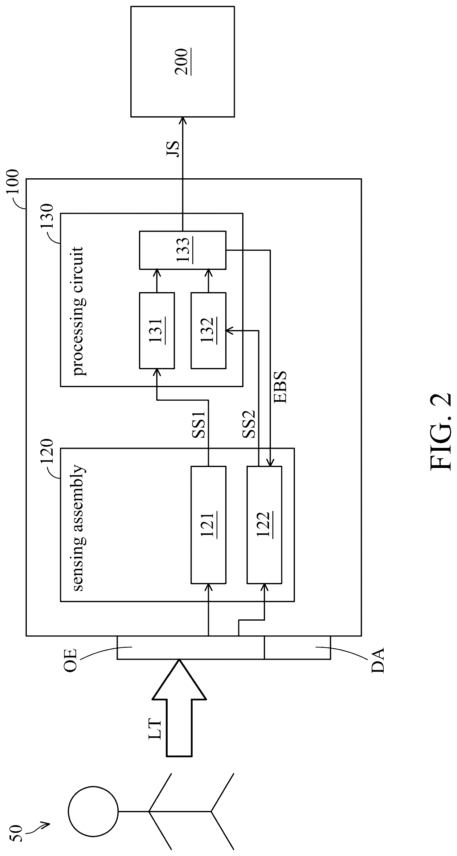 Patent US12619085 Figure 2 – Optical system