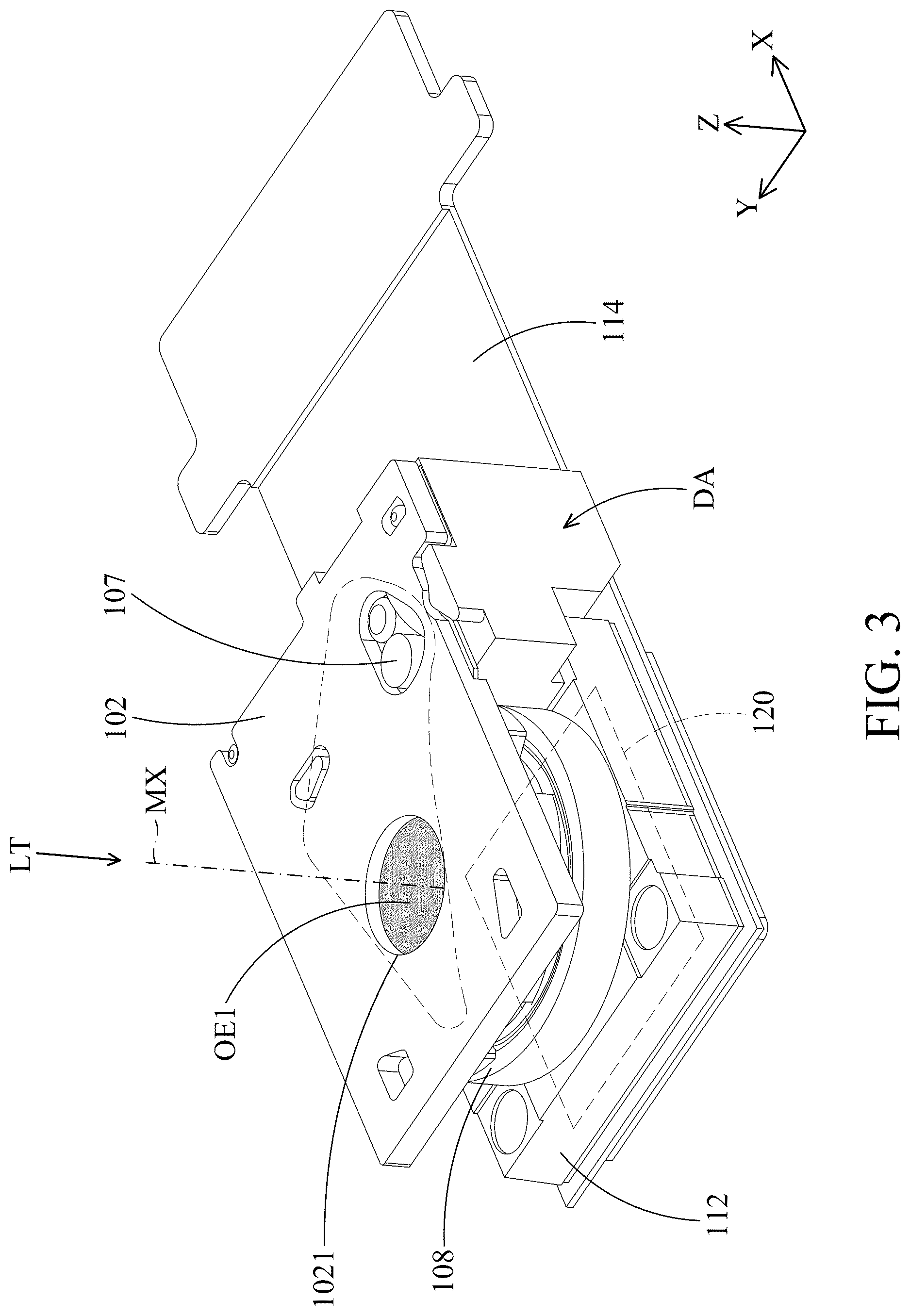 Patent US12619085 Figure 3 – Optical system