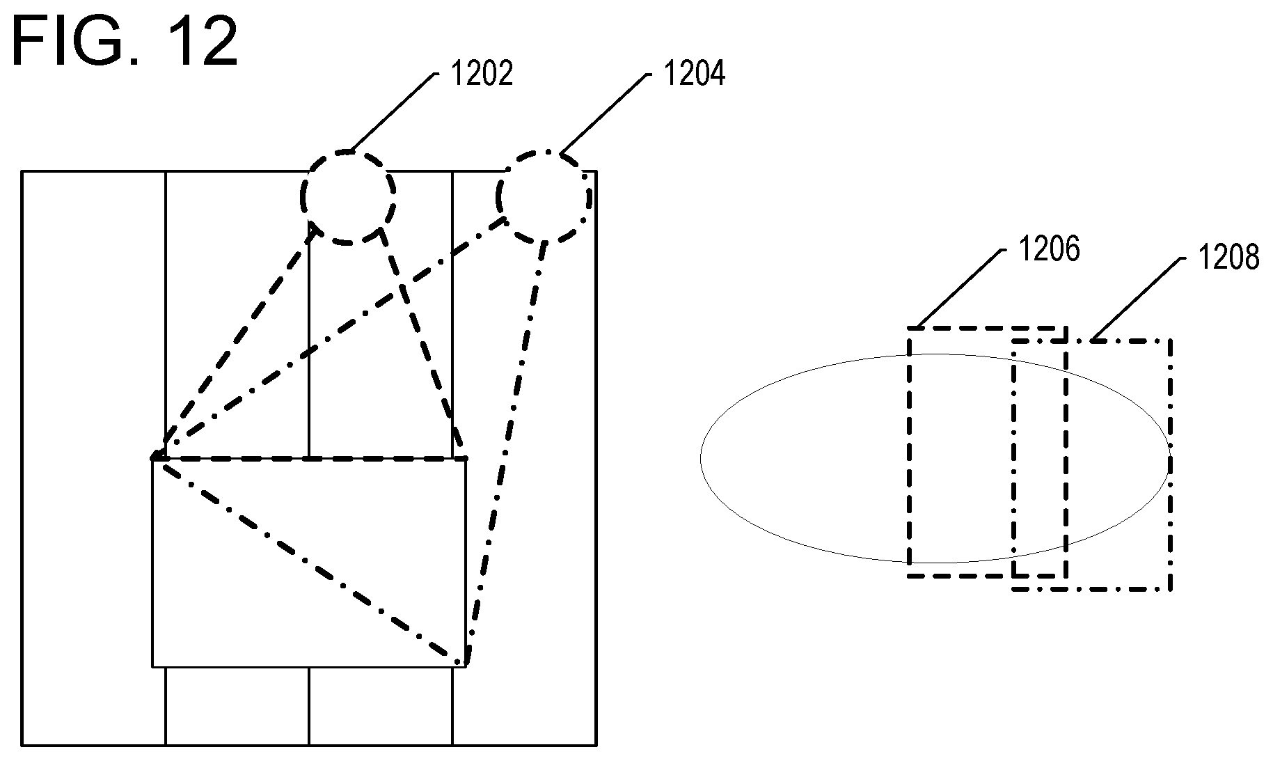 Patent US12619086 Figure 13 – Near-eye display systems utilizing an array of projectors