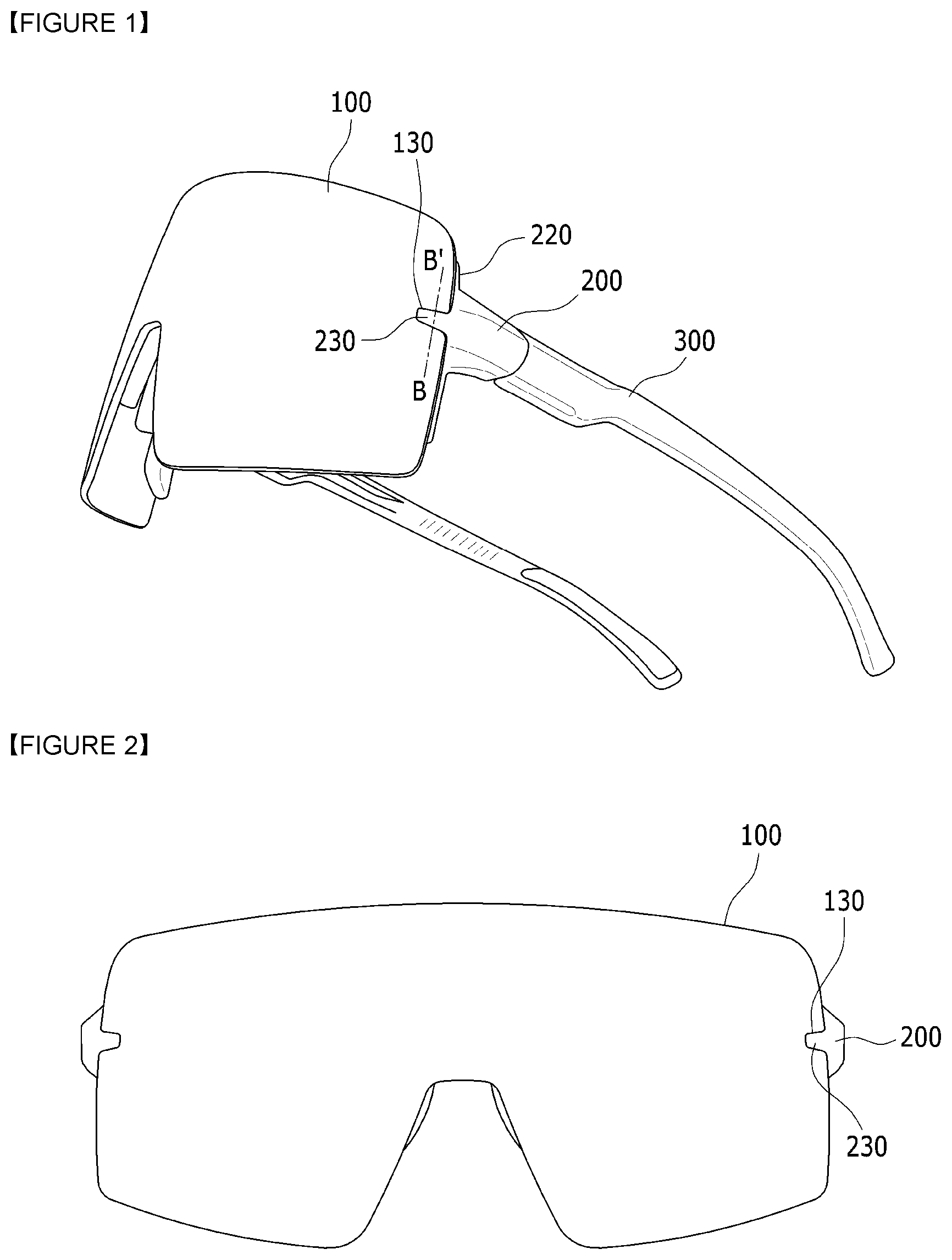 Patent US12619097 Figure 1 – Eyewear