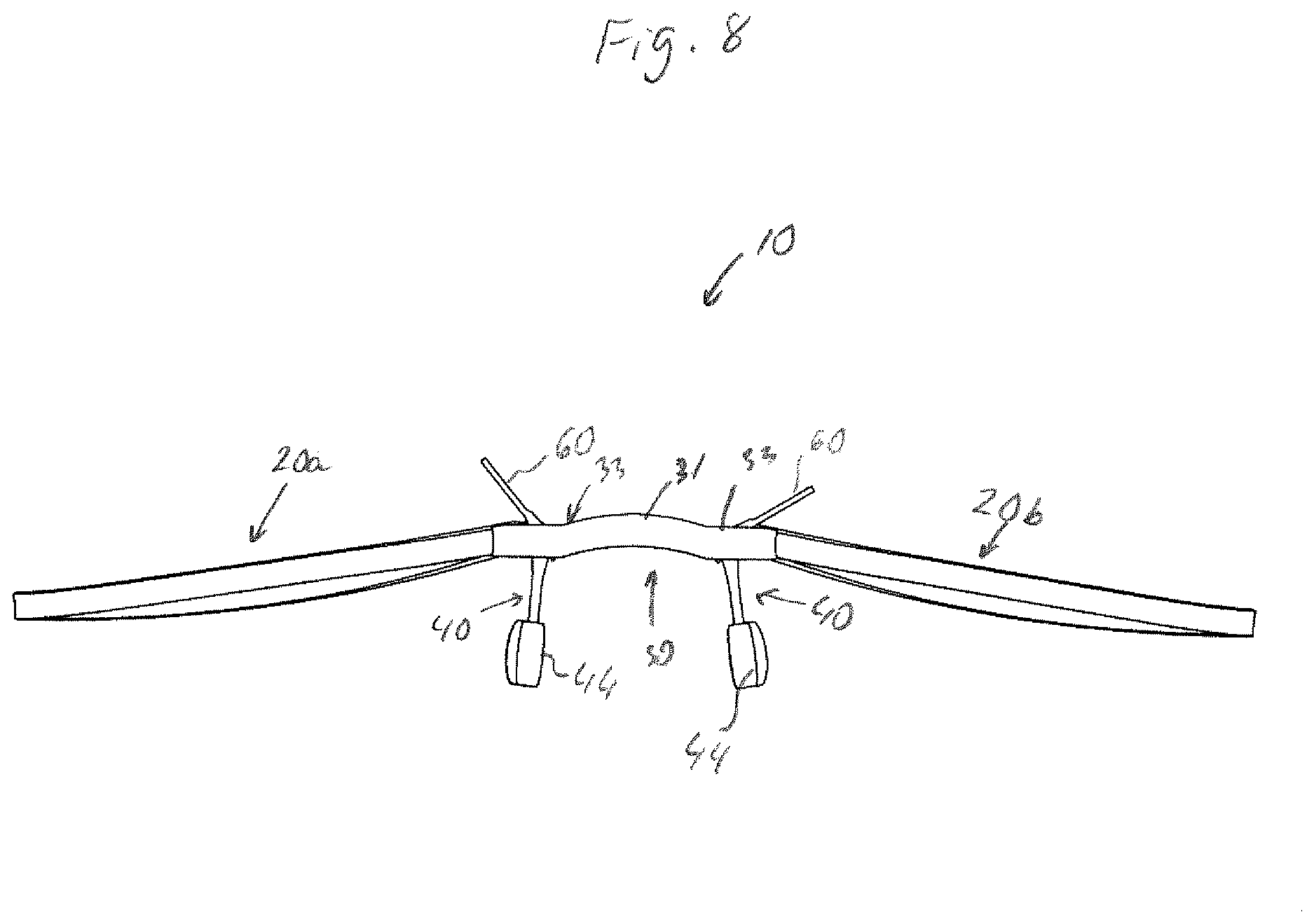 Patent US12619098 Figure 8 – Eyeglasses retention mechanism