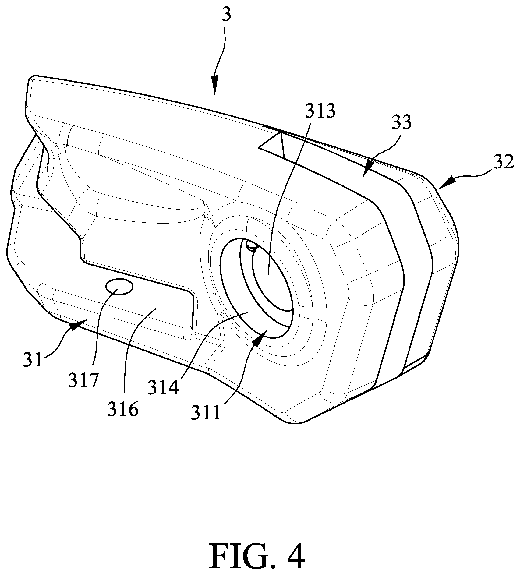 Patent US12619099 Figure 4 – Quick release mechanism for eyeglasses