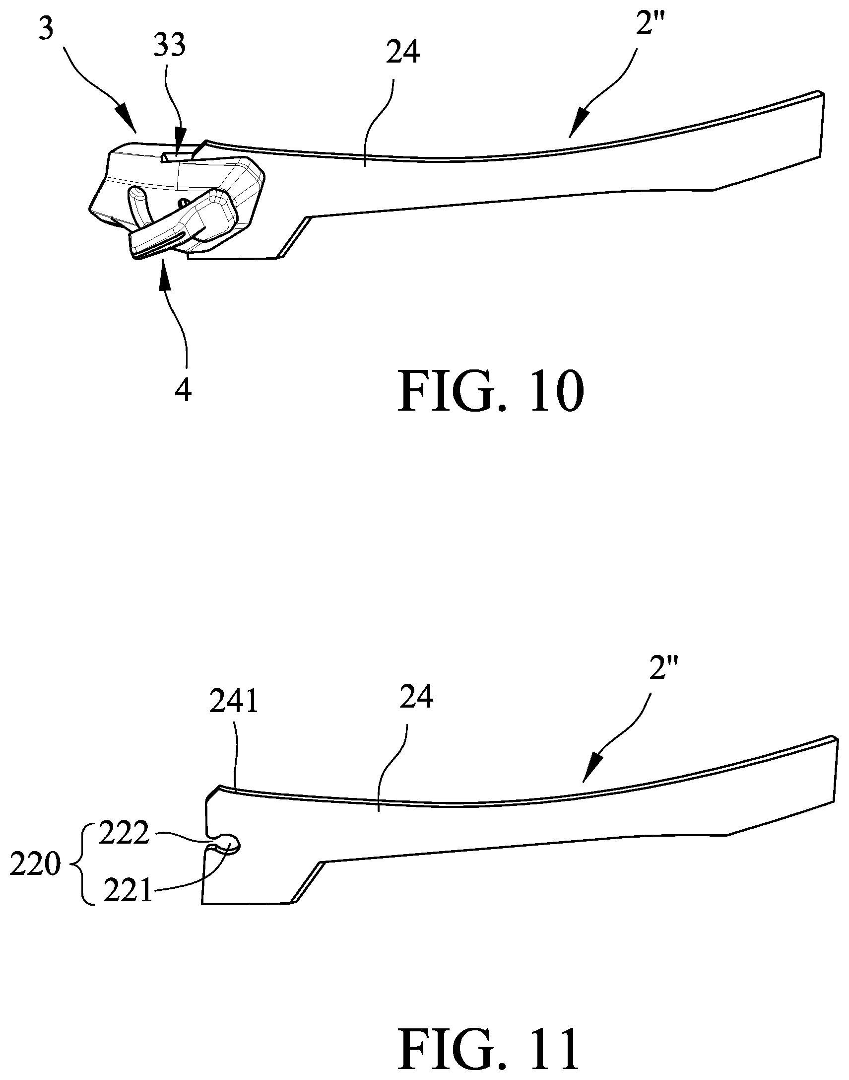 Patent US12619099 Figure 10 – Quick release mechanism for eyeglasses