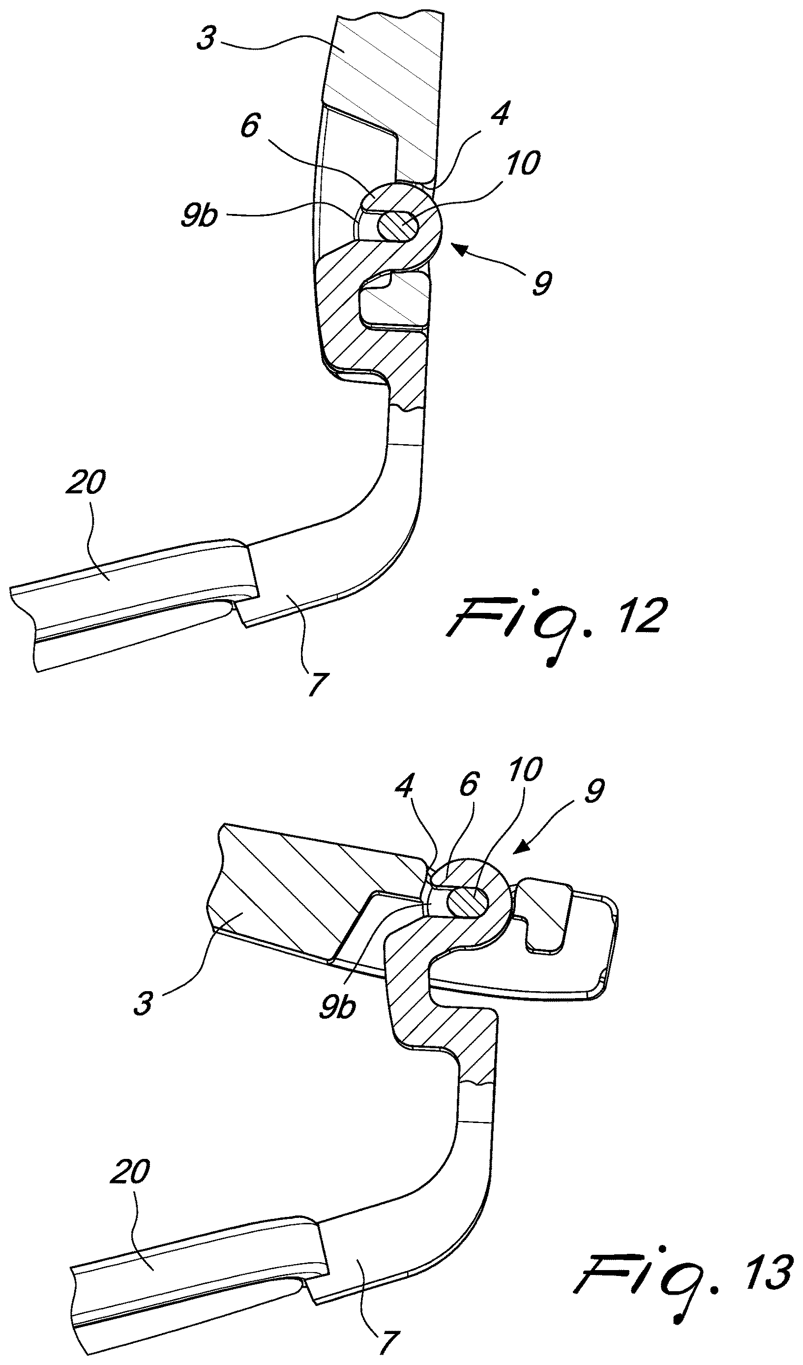 Patent US12619100 Figure 6 – Eyeglasses with simplified hinge