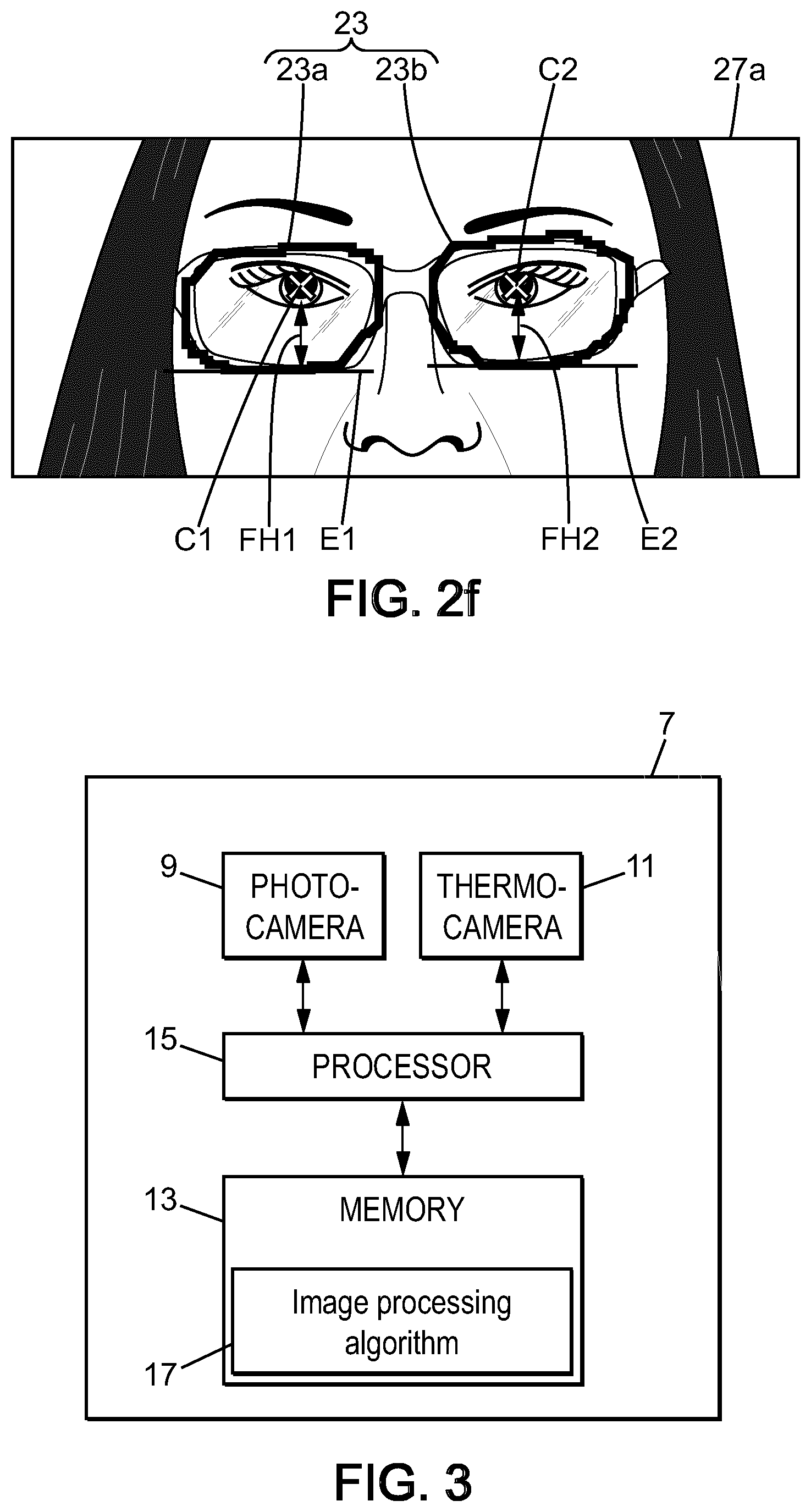 Patent US12619107 Figure 3 – Photography and thermography combining method of obtaining a fitting parameter to fit an ophthalmic lens into a spectacle frame