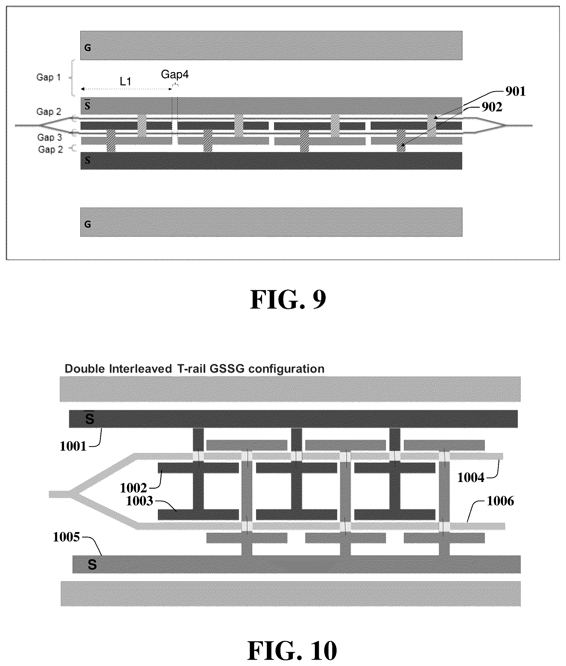 Patent US12619109 Figure 9 – Differential drive modulator structures for a linear electro-optic platform