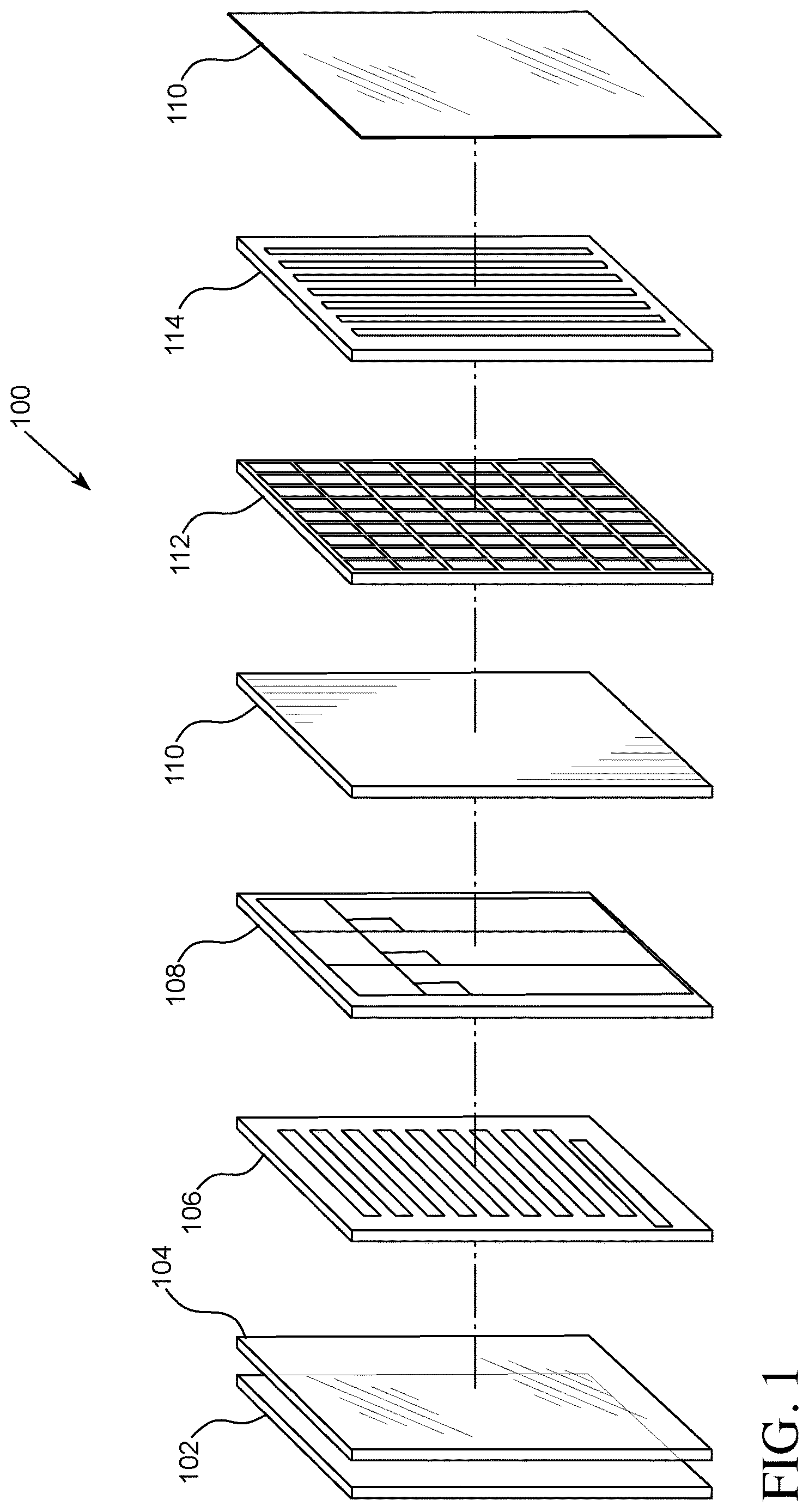 Patent US12619111 Figure 1 – Color filter enhancements for display devices