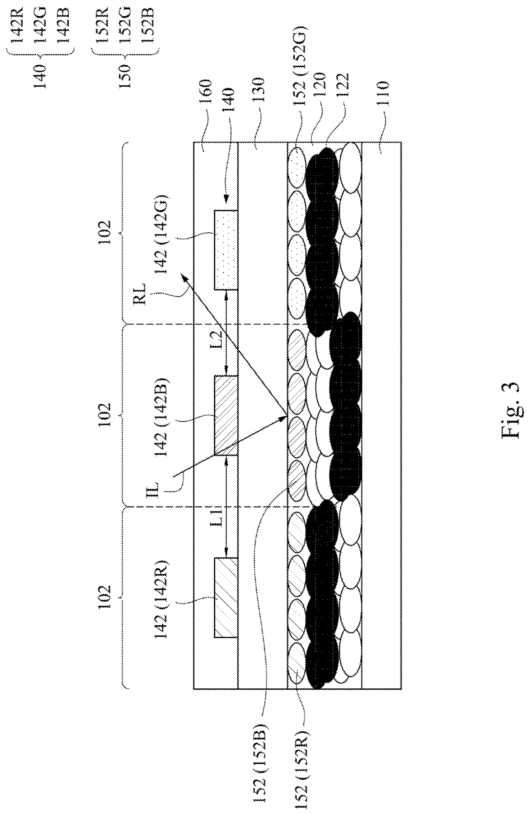 Patent US12619119 Figure 3 – Color electrophoretic display