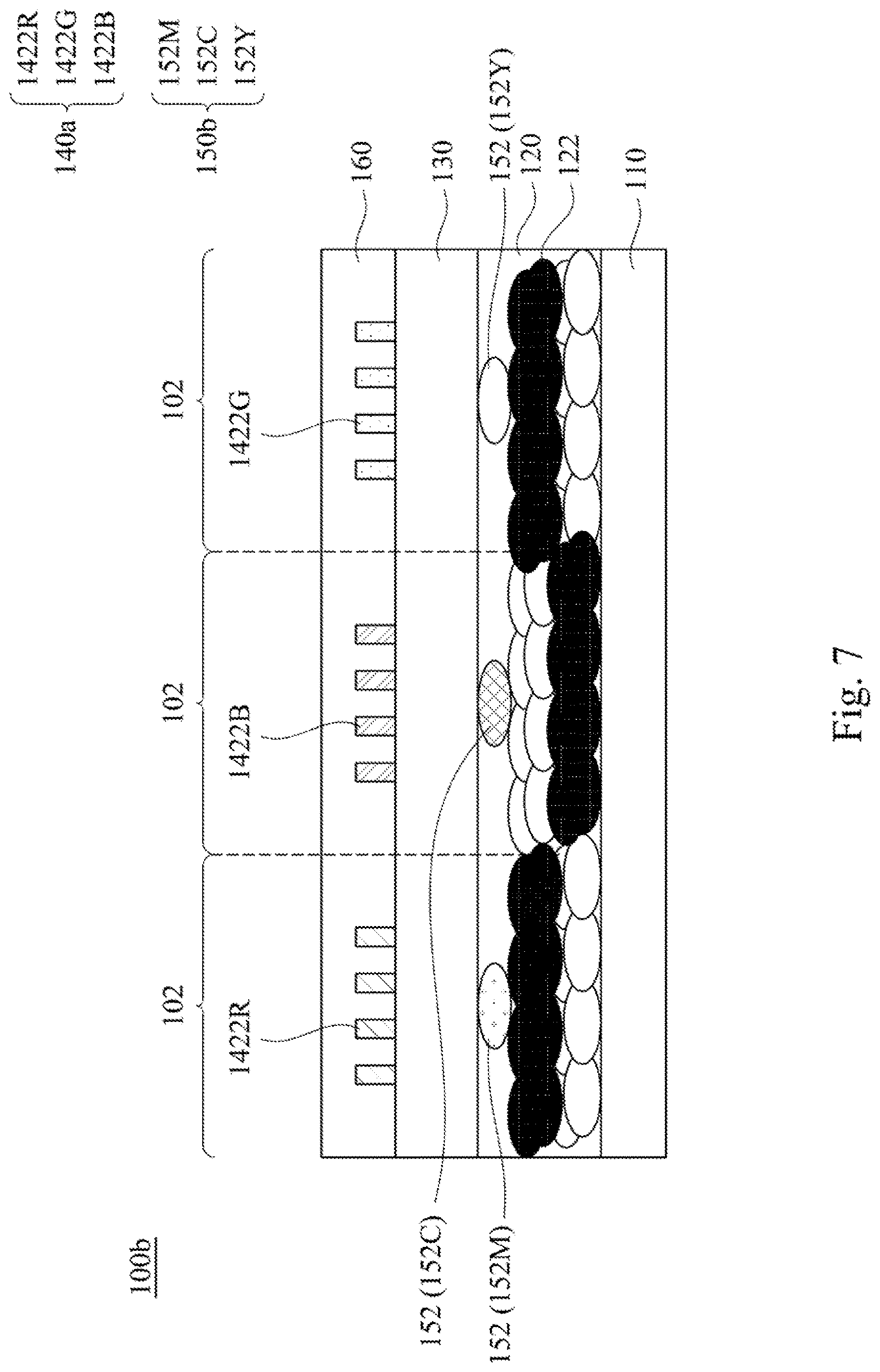Patent US12619119 Figure 7 – Color electrophoretic display