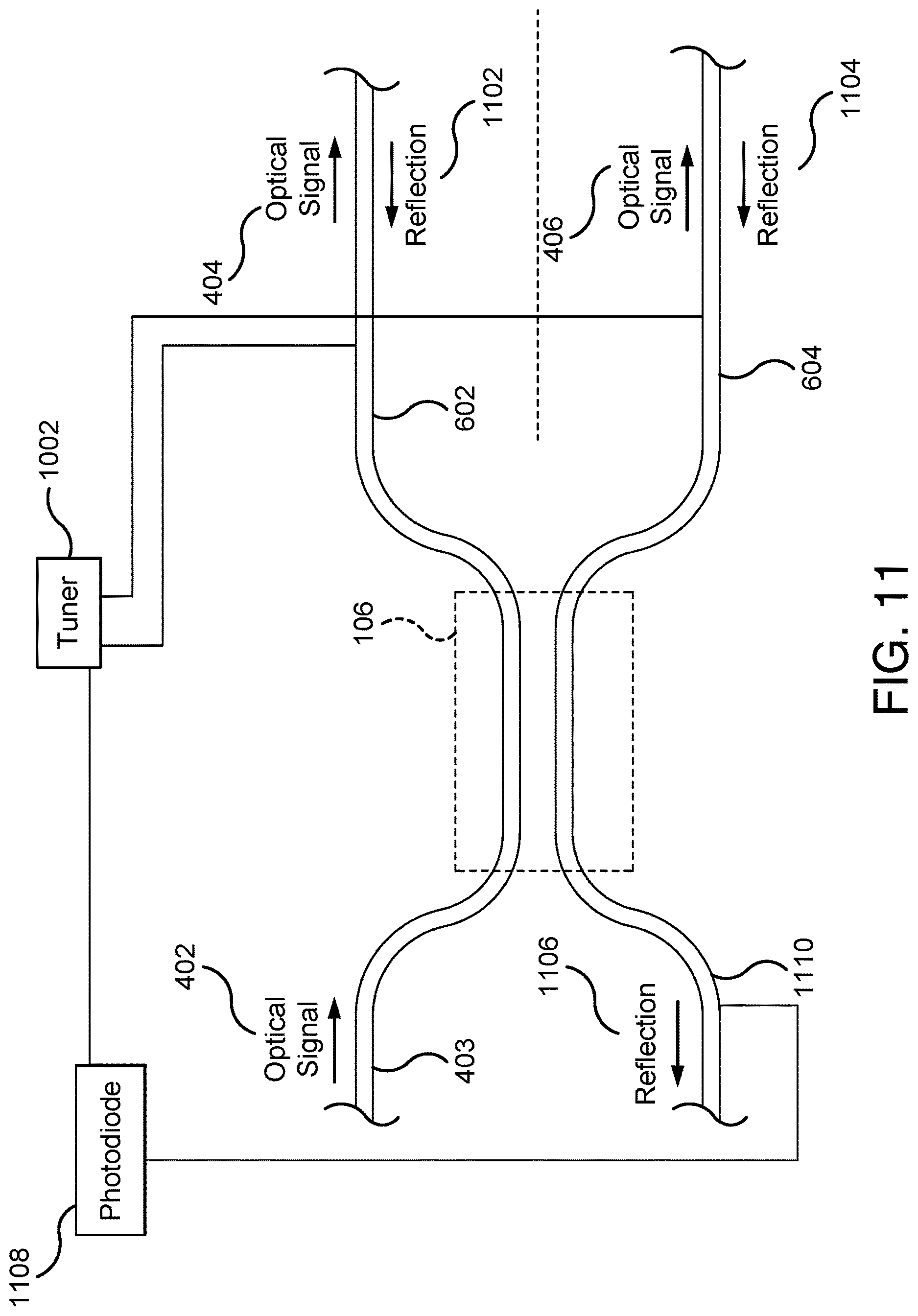 Patent US12619120 Figure 11 – Photodetector with split inputs