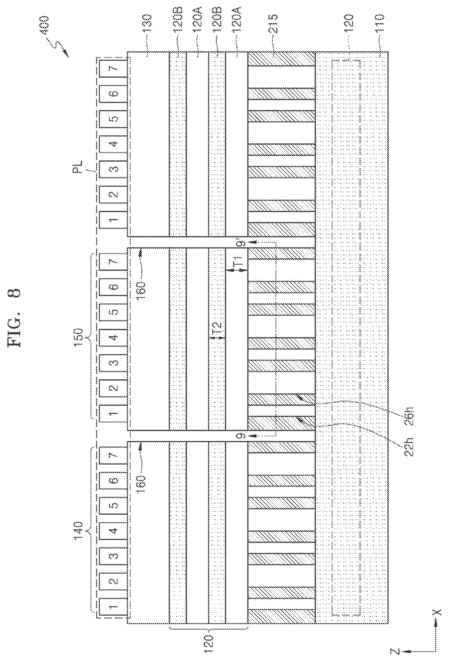 Patent US12619122 Figure 8 – Spatial light modulators, methods of operating and manufacturing the same, and apparatus including spatial light modulator
