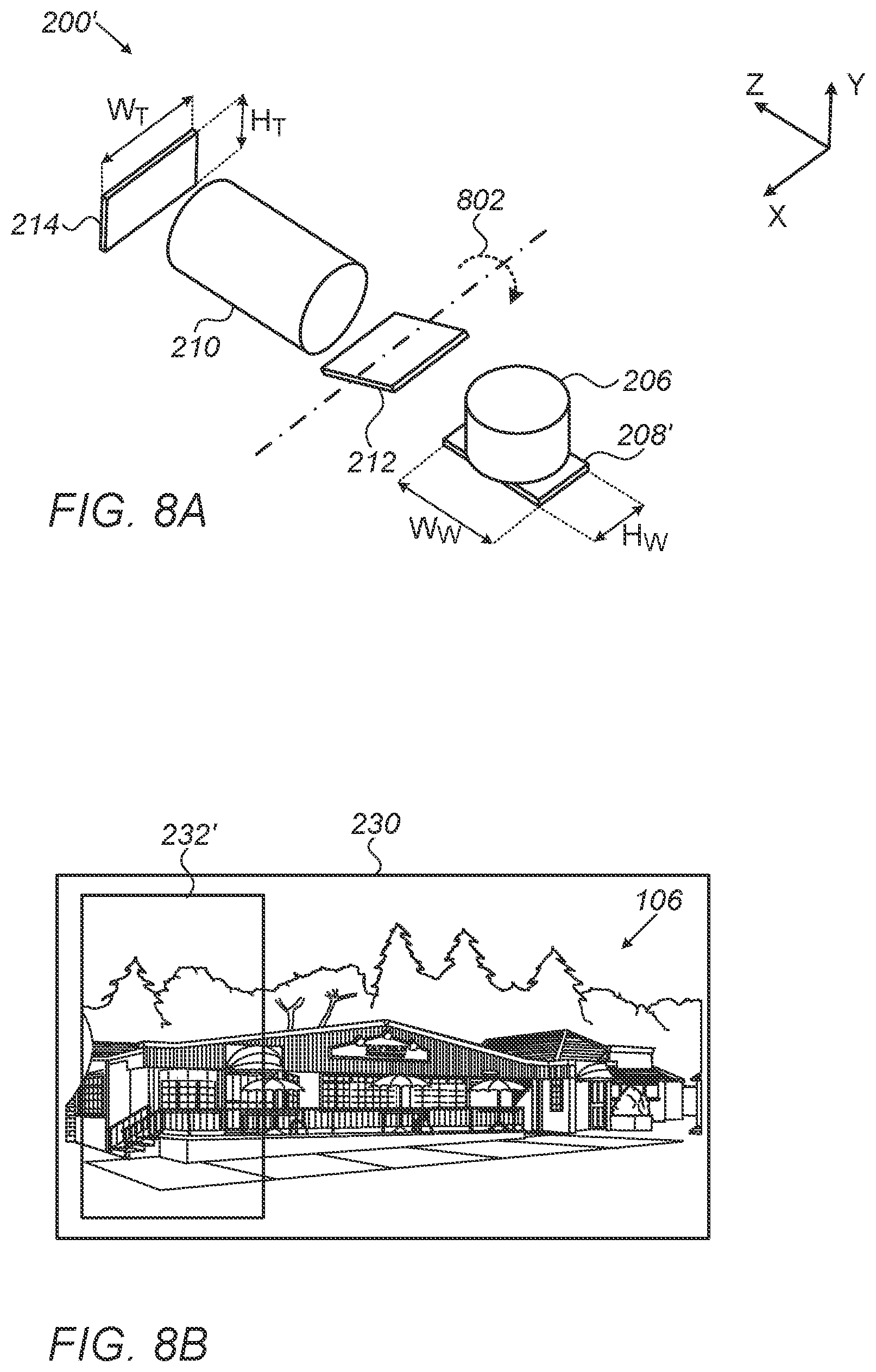 Patent US12619126 Figure 8 – Dual-aperture zoom digital camera with automatic adjustable tele field of view
