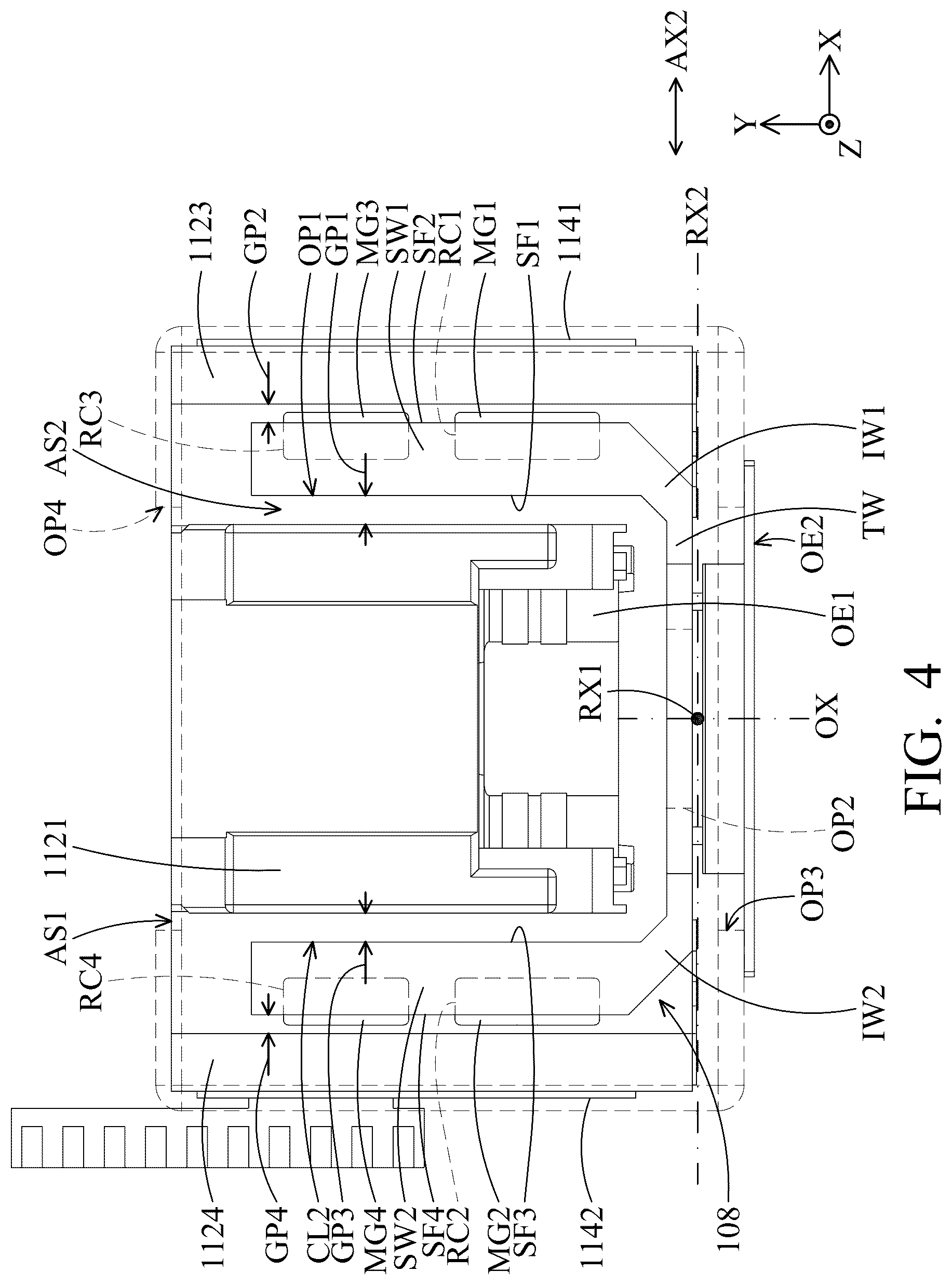 Patent US12619127 Figure 4 – Optical element driving mechanism