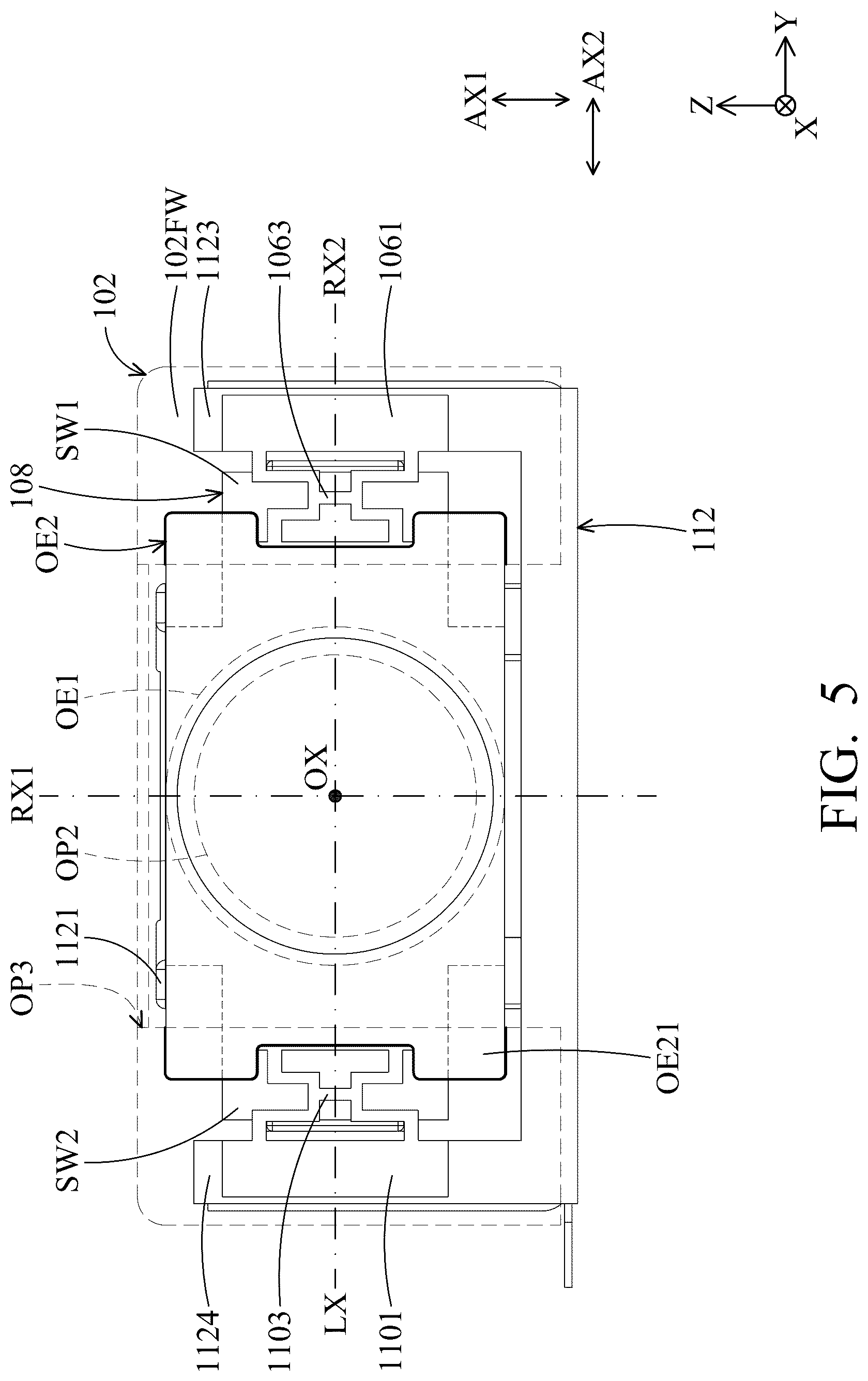 Patent US12619127 Figure 5 – Optical element driving mechanism