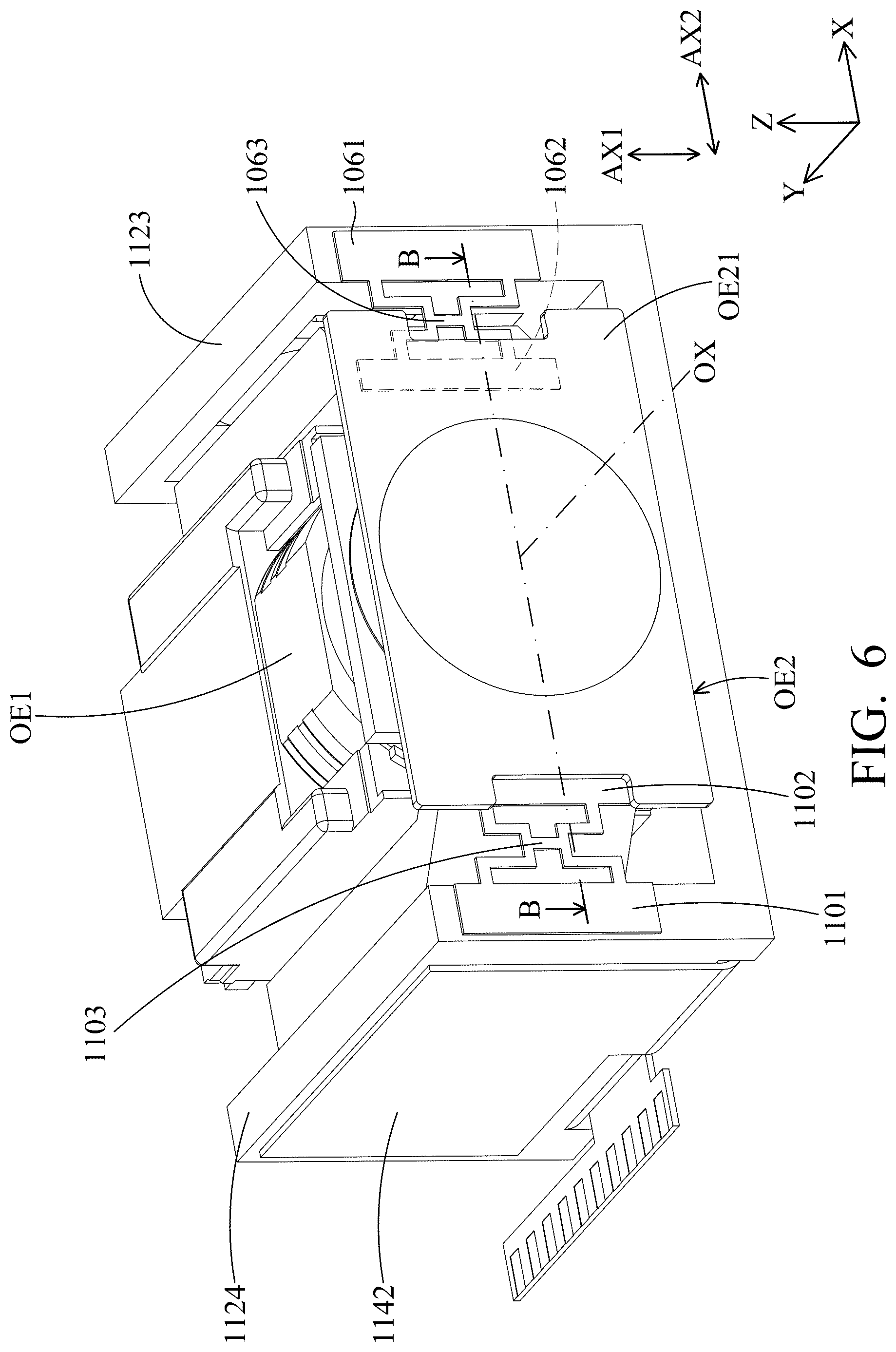 Patent US12619127 Figure 6 – Optical element driving mechanism