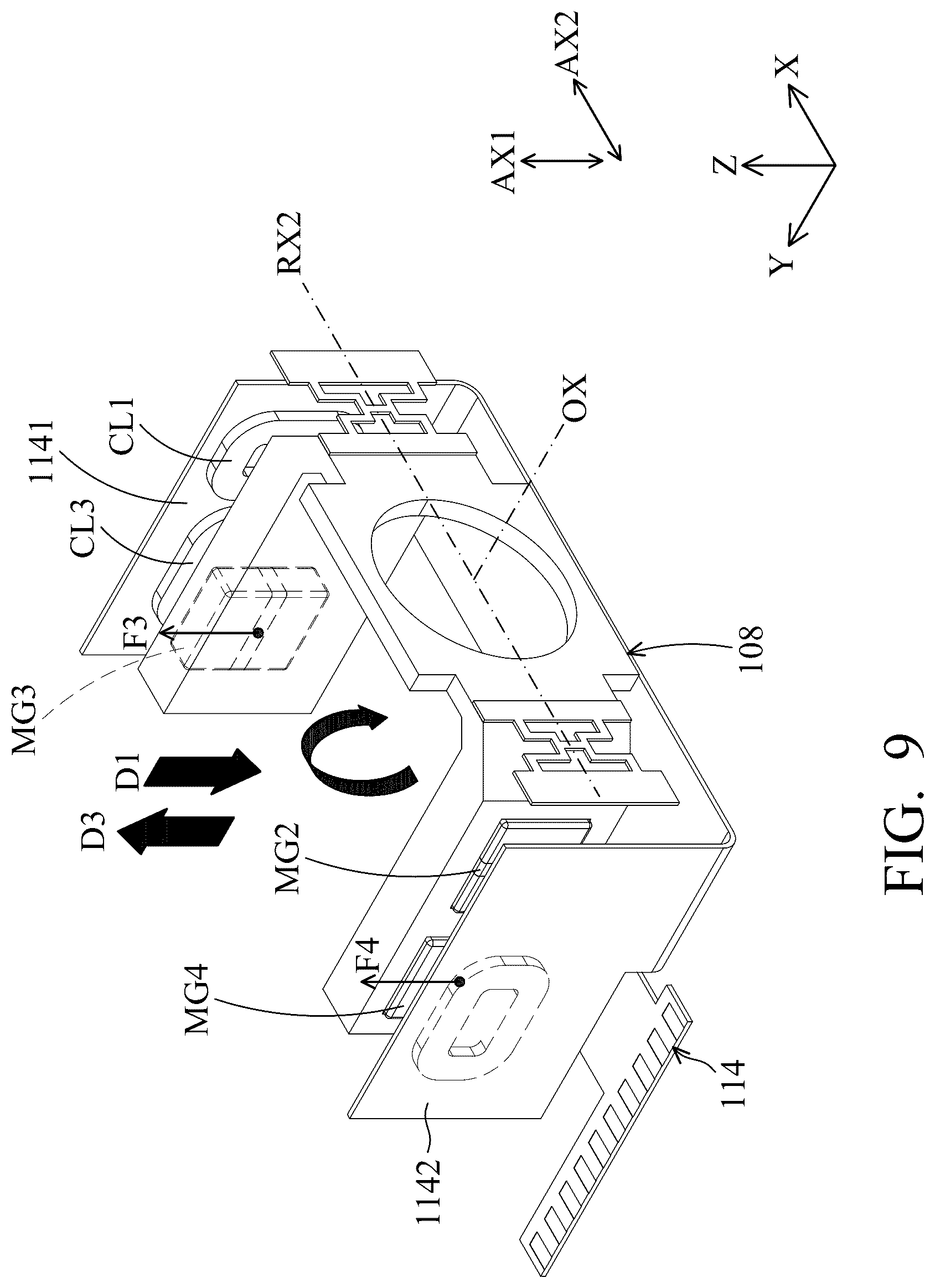 Patent US12619127 Figure 9 – Optical element driving mechanism