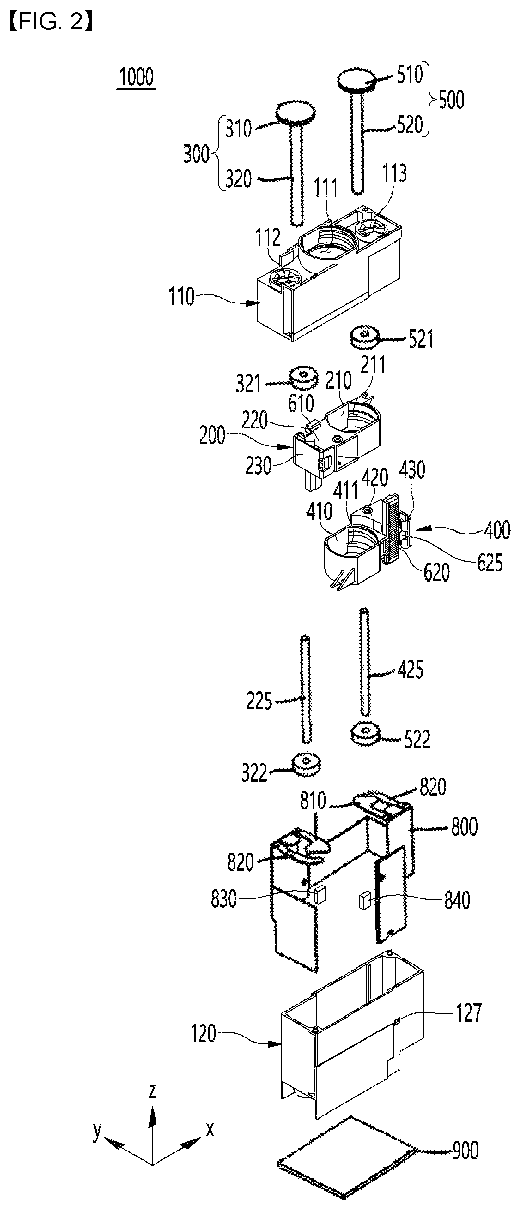 Patent US12619128 Figure 2 – Camera actuator and camera module including same