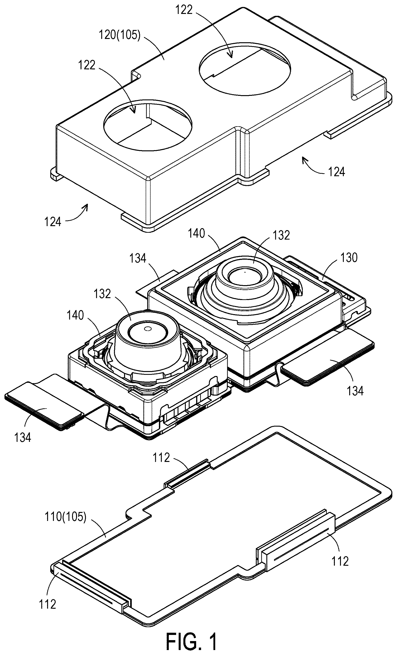 Patent US12619129 Figure 1 – Camera module and method for assembling the same