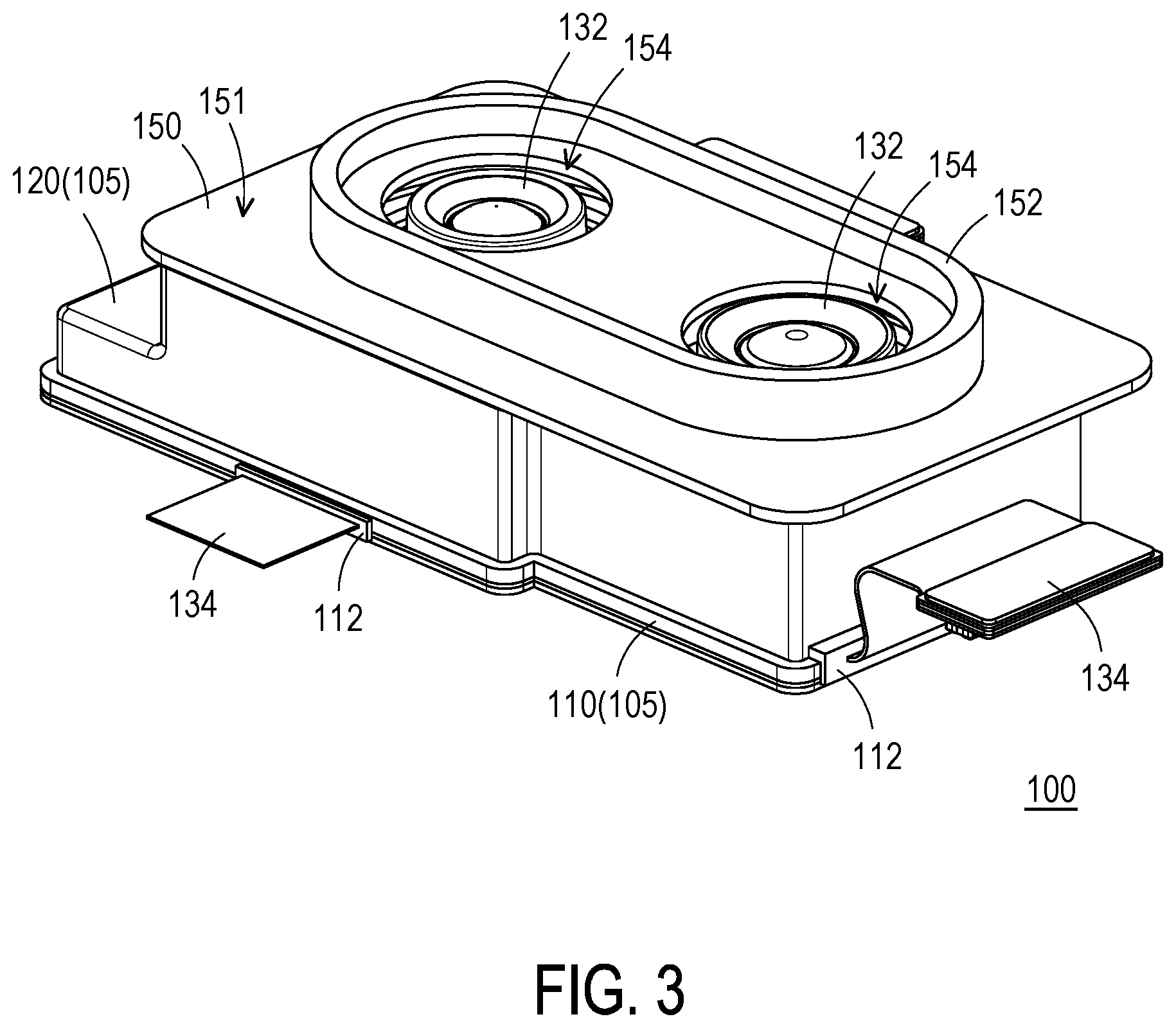 Patent US12619129 Figure 3 – Camera module and method for assembling the same