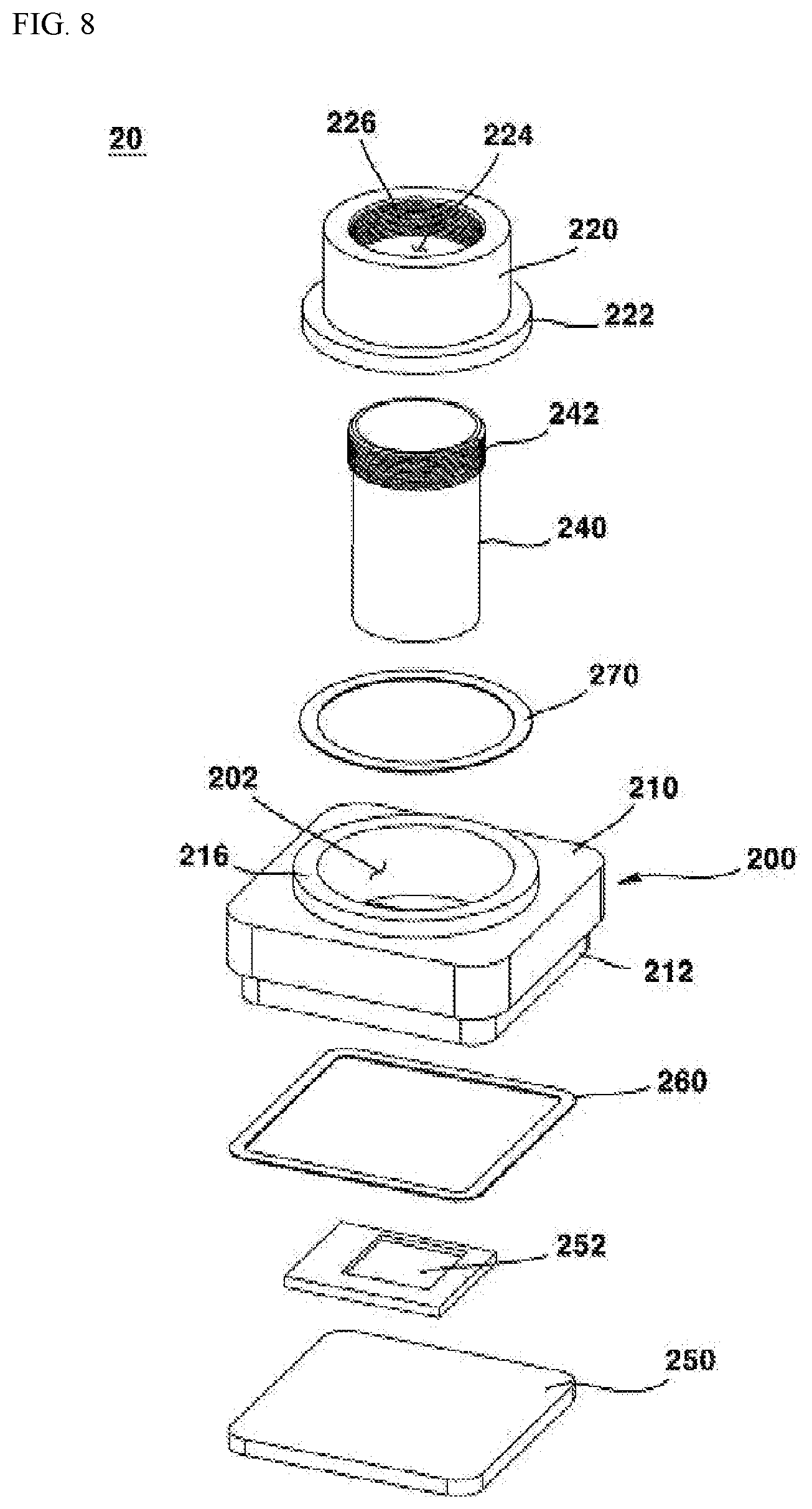 Patent US12619130 Figure 8 – Camera module