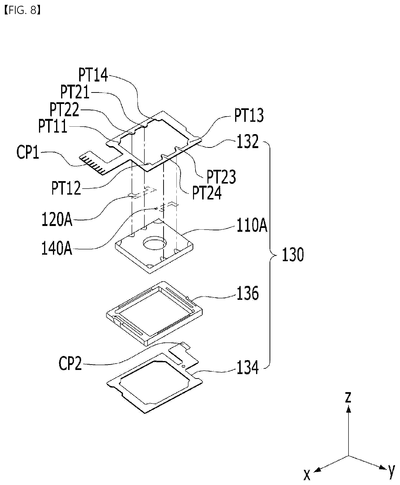 Patent US12619131 Figure 8 – Camera module including liquid lens and control method thereof