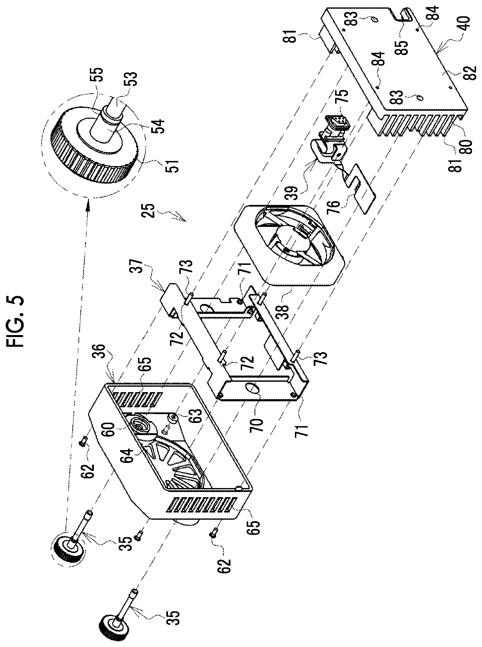 Patent US12619132 Figure 5 – Cooling device and electronic apparatus system