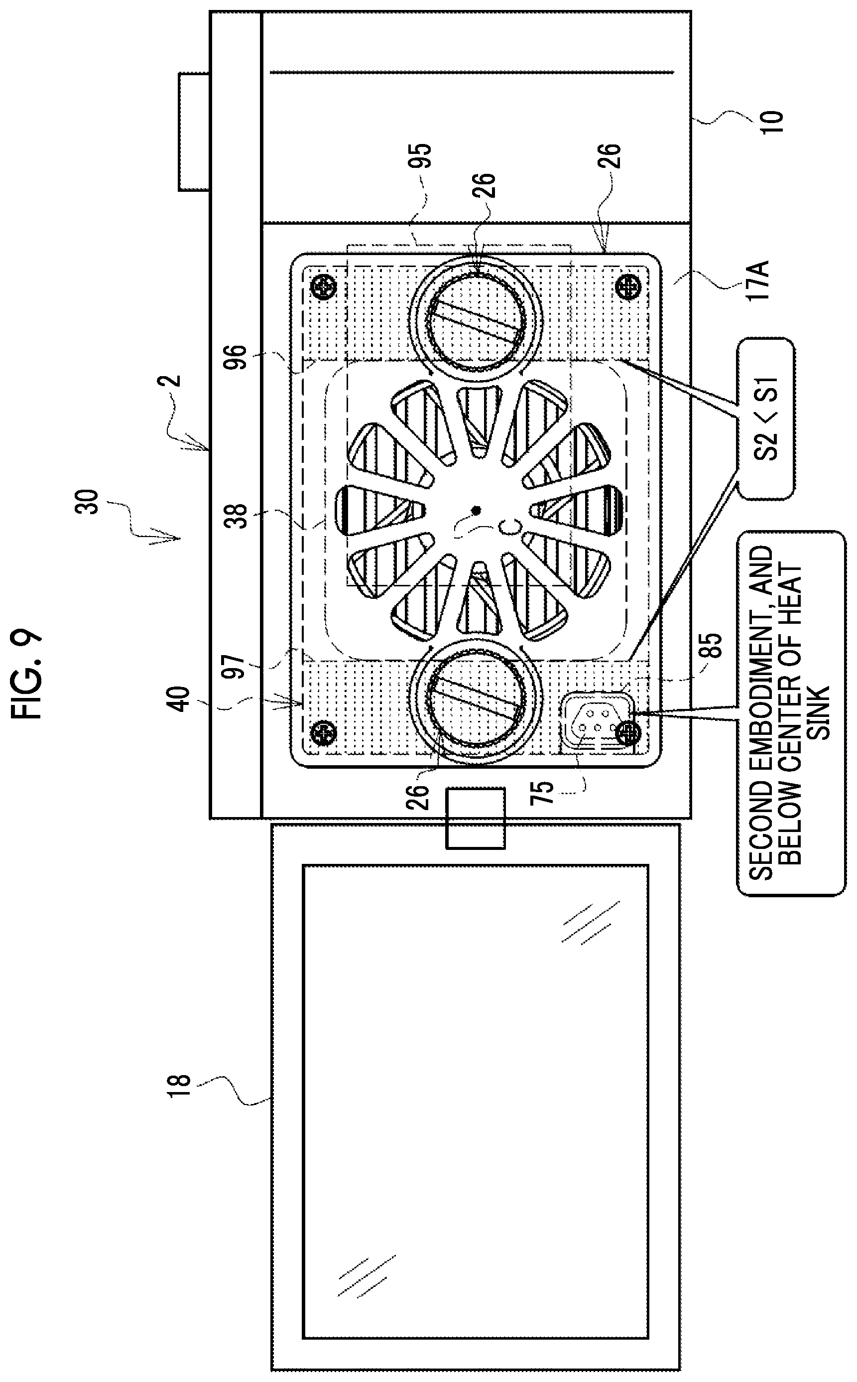 Patent US12619132 Figure 8 – Cooling device and electronic apparatus system