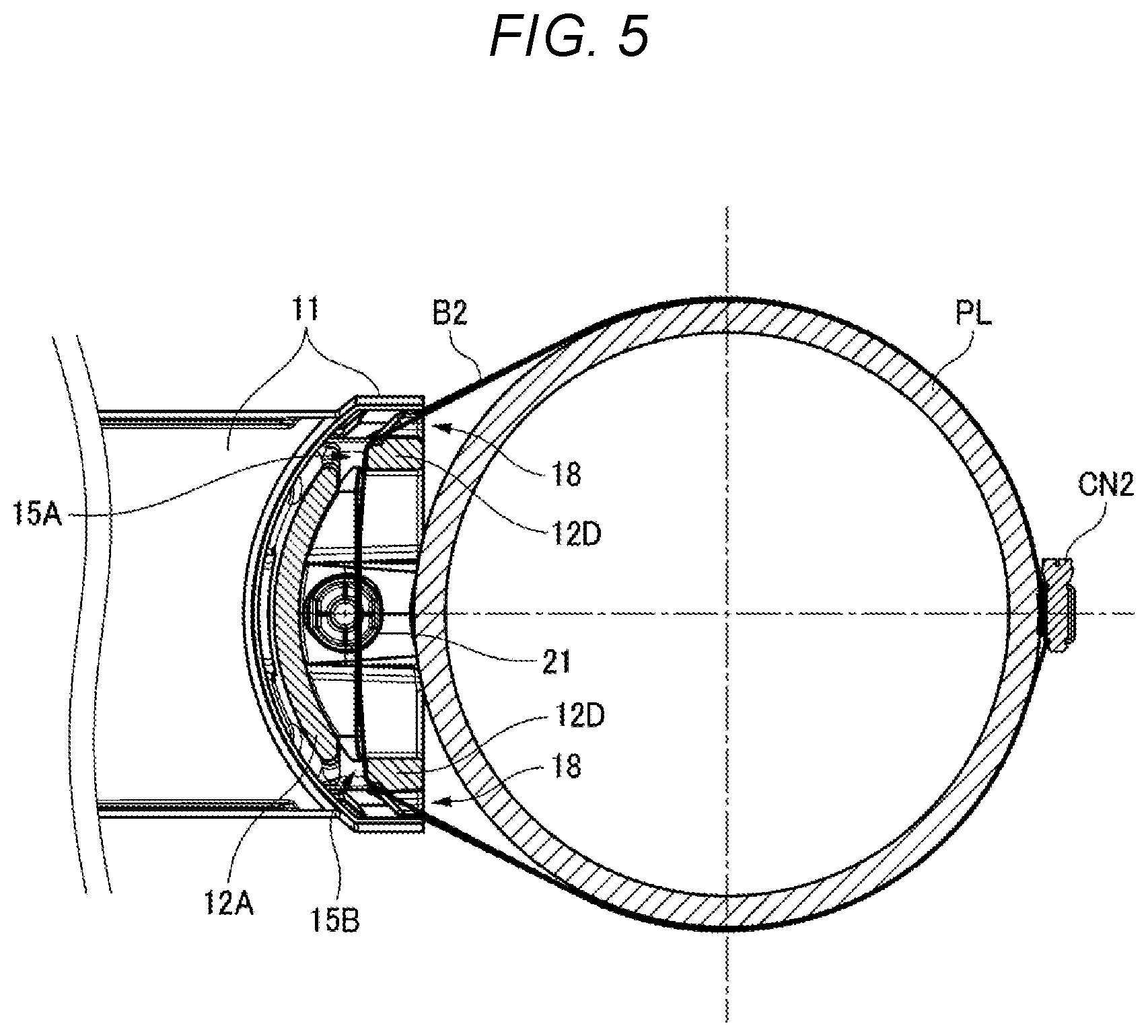 Patent US12619133 Figure 5 – Attachment member for camera