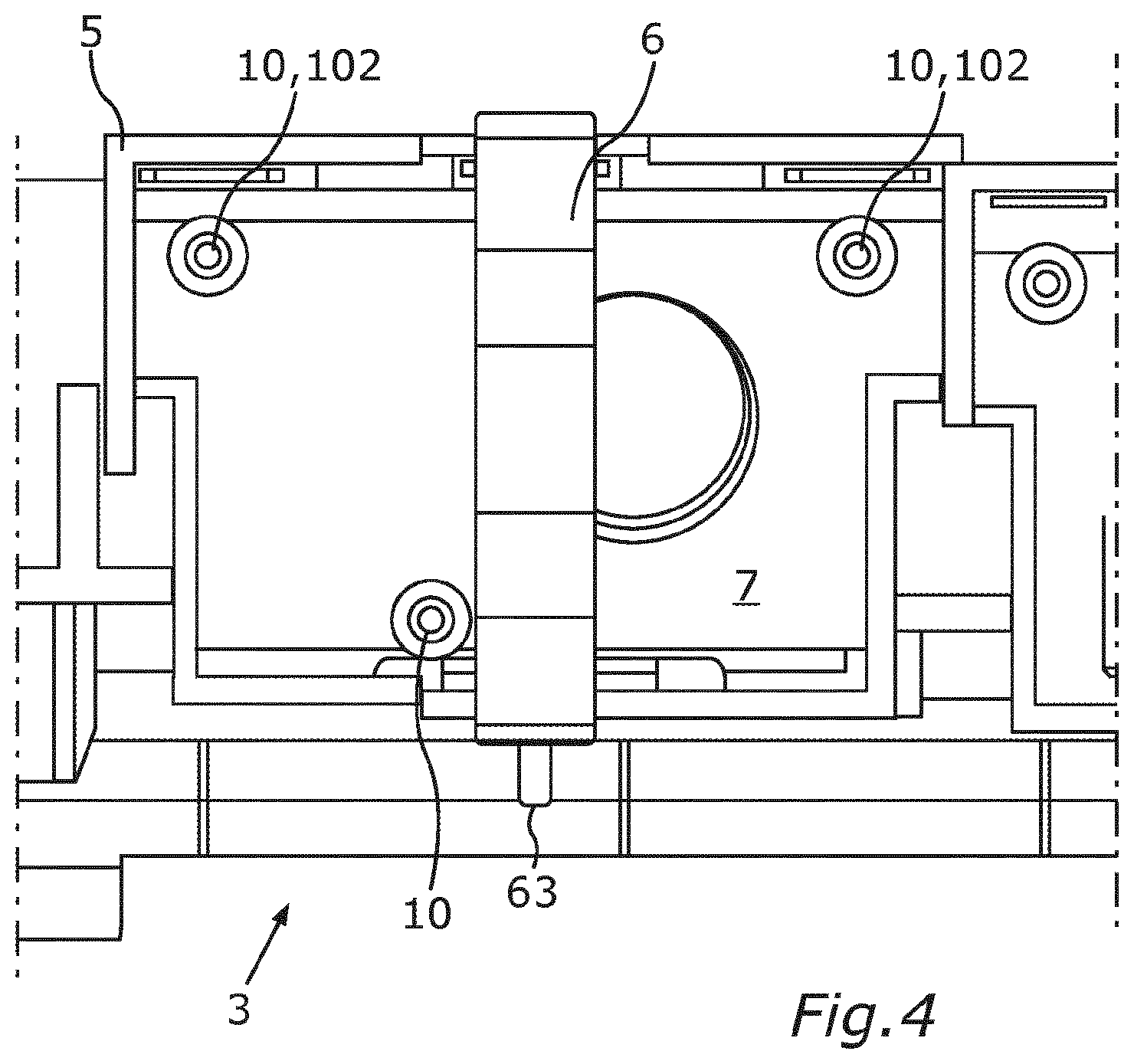 Patent US12619134 Figure 4 – Fastening device for an environmental sensor, and sensor installation system for a vehicle