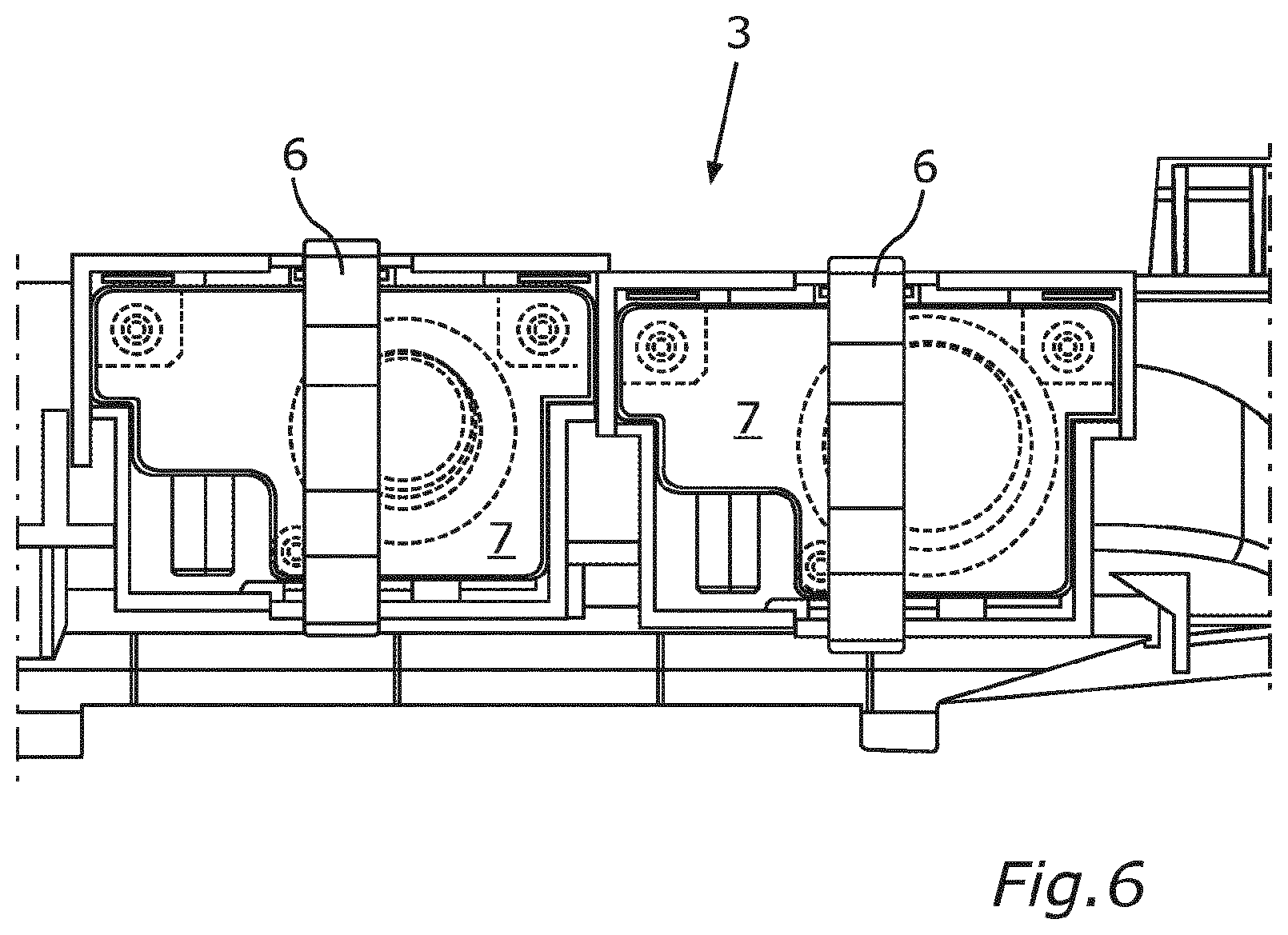 Patent US12619134 Figure 6 – Fastening device for an environmental sensor, and sensor installation system for a vehicle