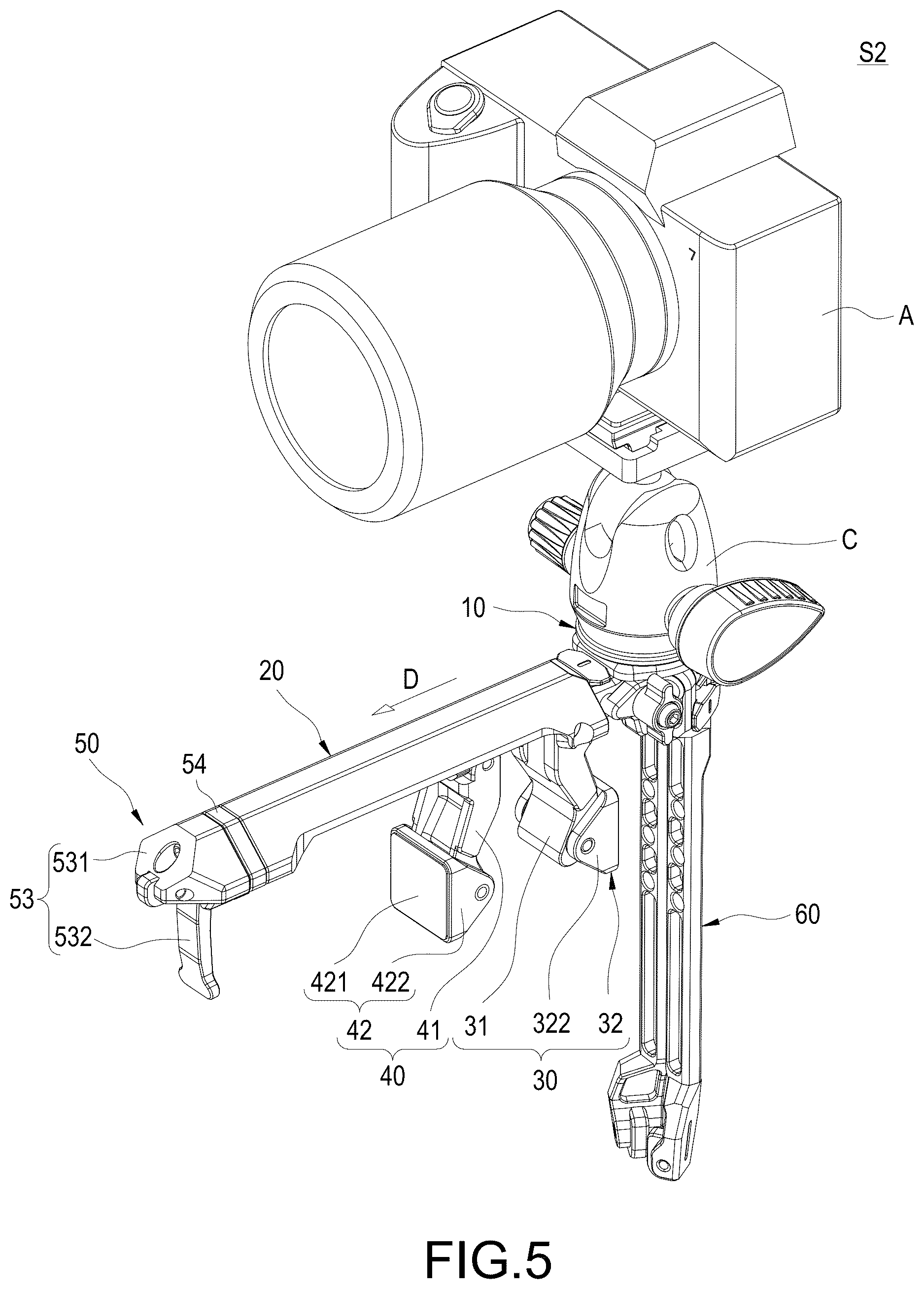 Patent US12619135 Figure 5 – Photograph device holder