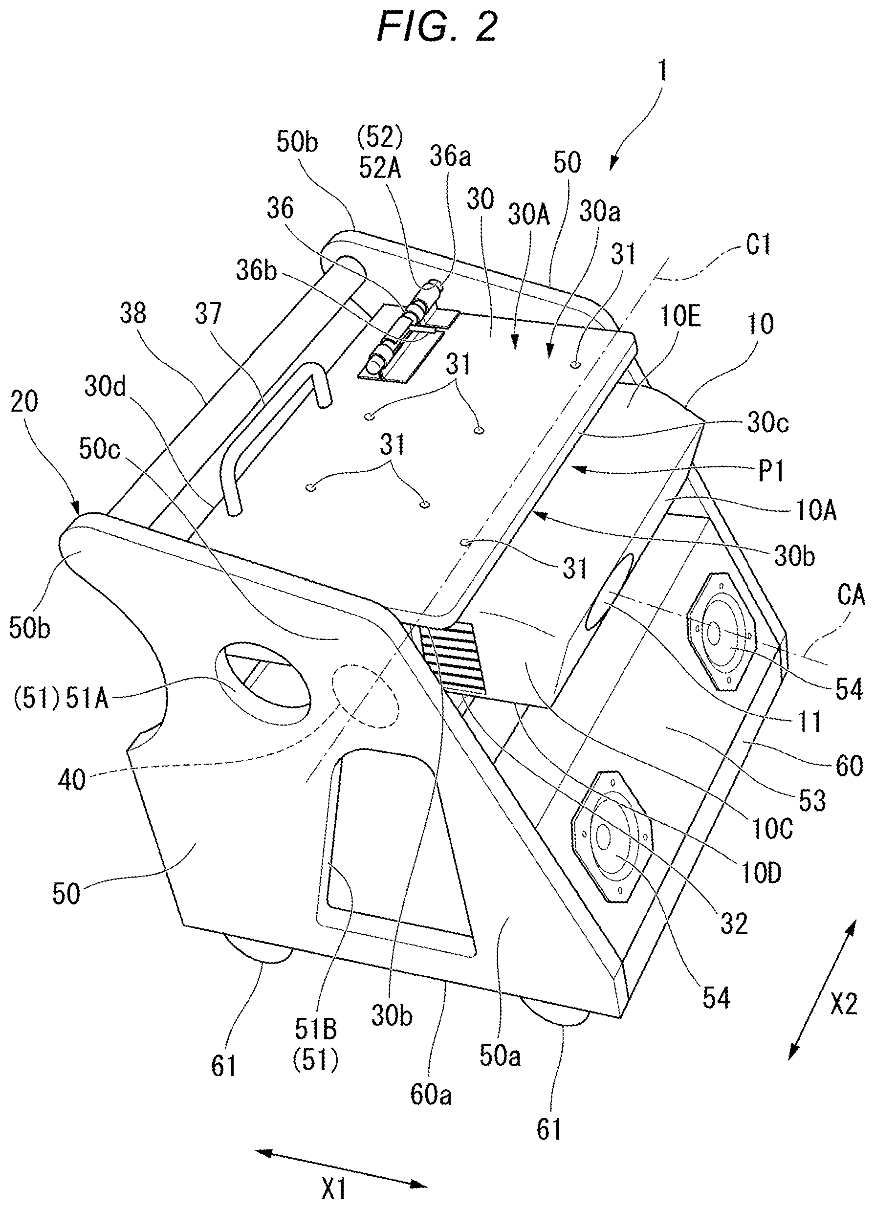 Patent US12619136 Figure 2 – Display apparatus supporting stand and projection system