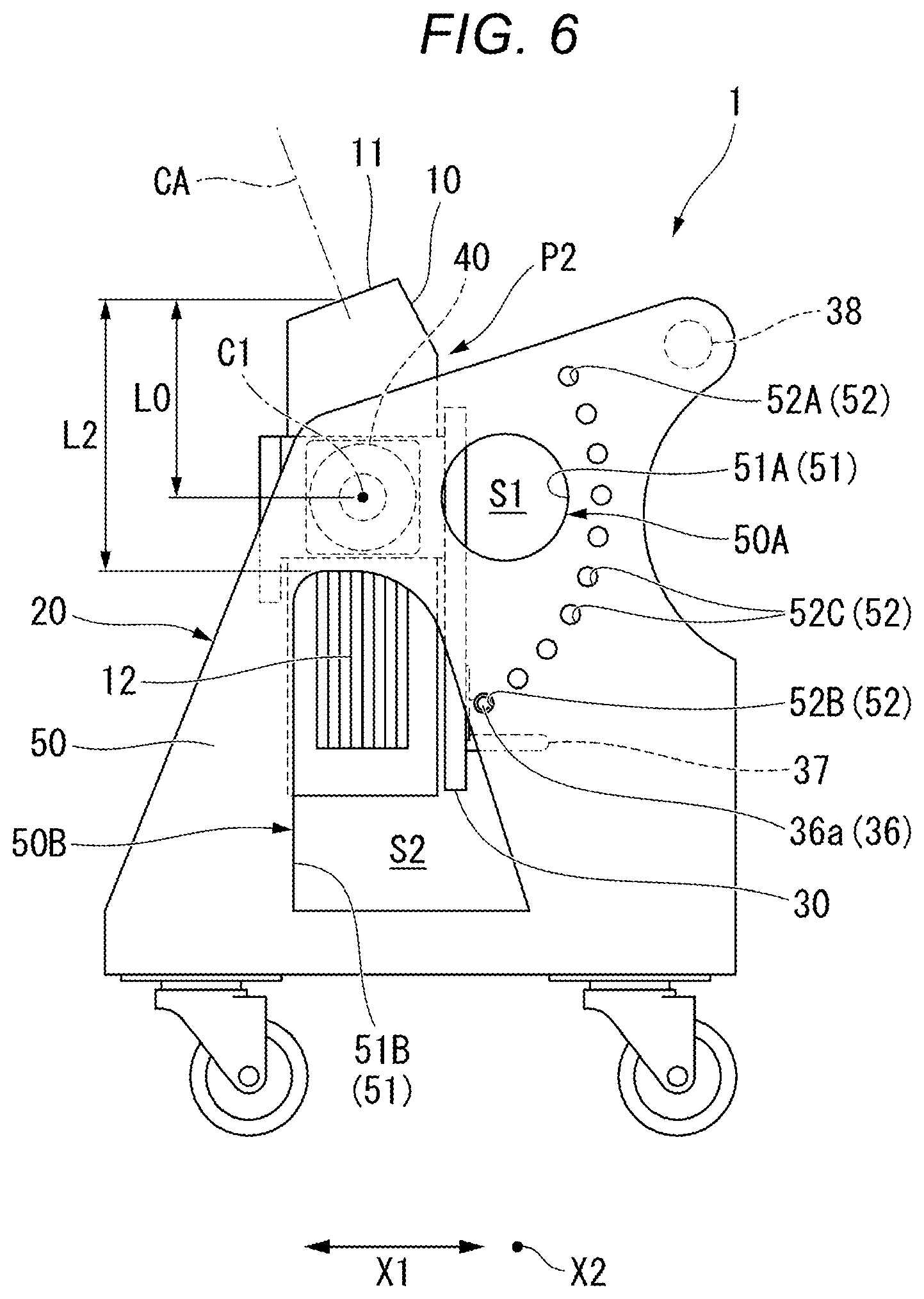 Patent US12619136 Figure 6 – Display apparatus supporting stand and projection system