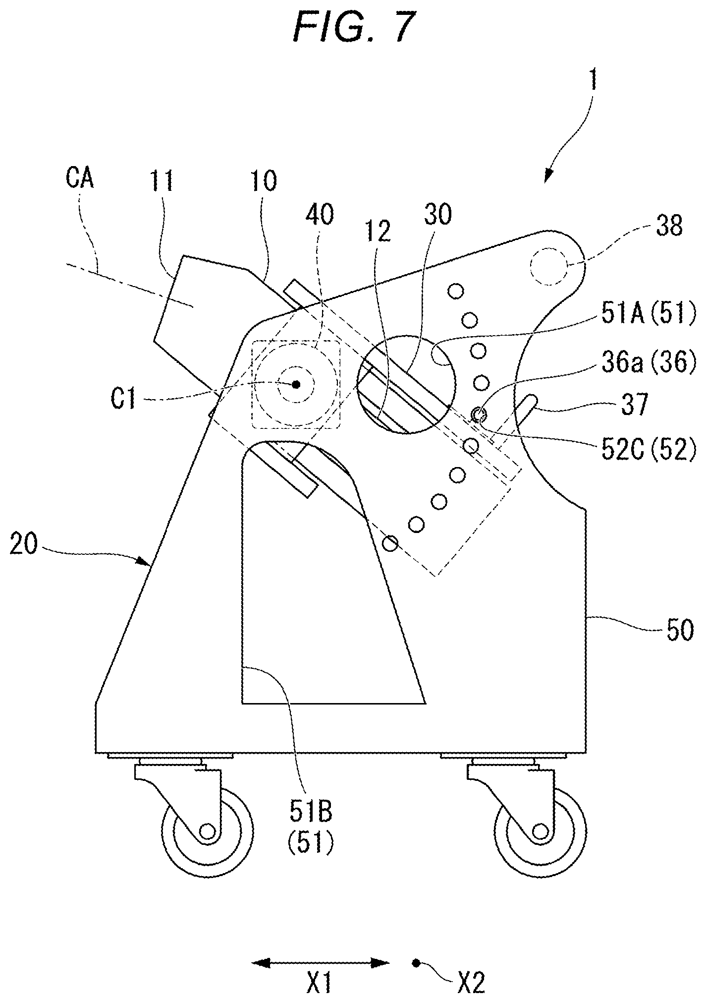 Patent US12619136 Figure 7 – Display apparatus supporting stand and projection system