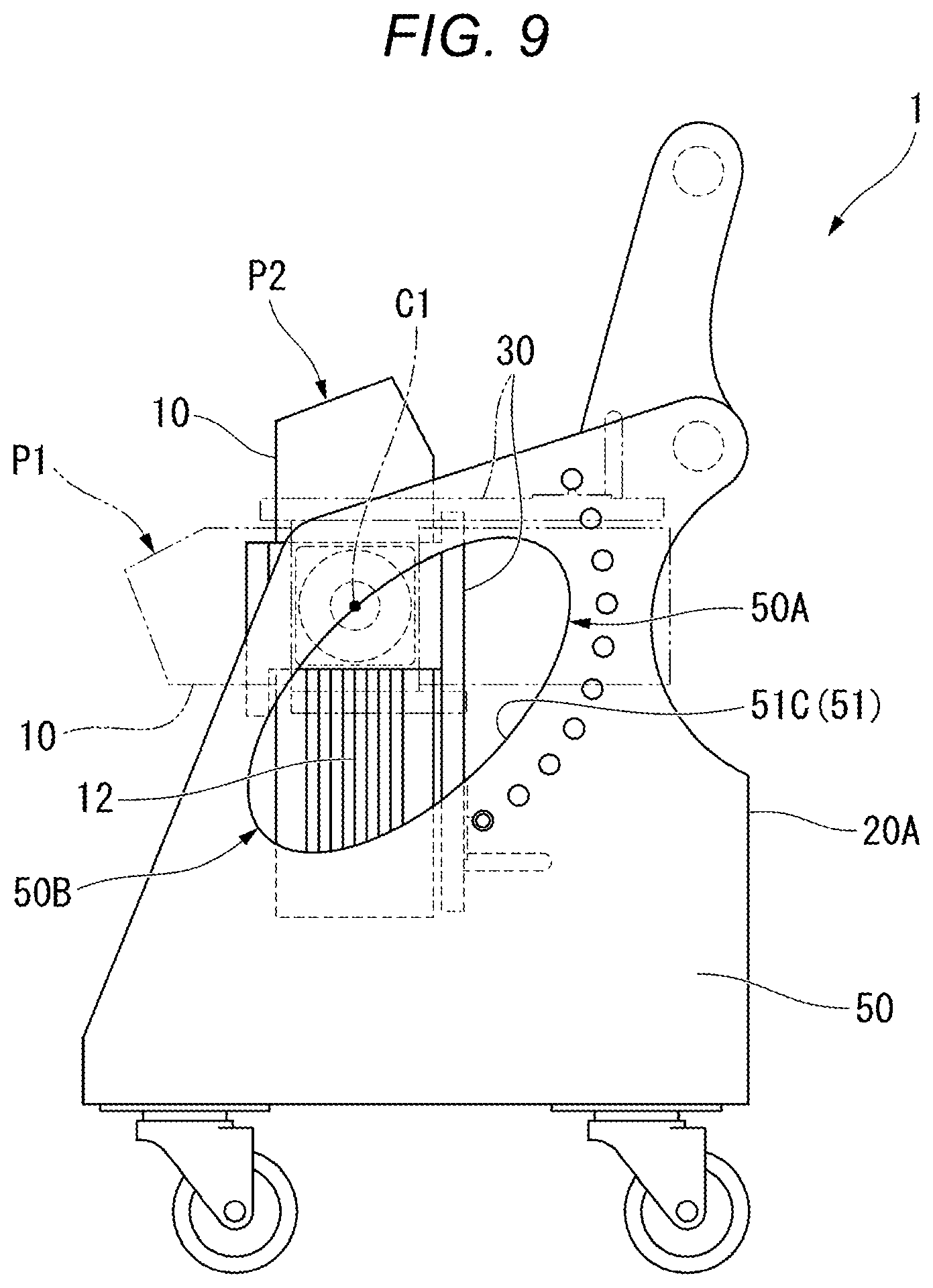 Patent US12619136 Figure 9 – Display apparatus supporting stand and projection system