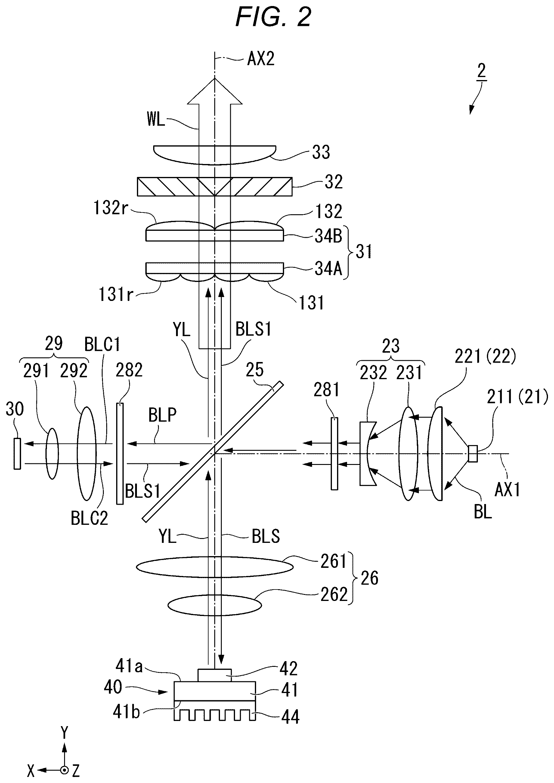 Patent US12619138 Figure 2 – Illuminator and projector