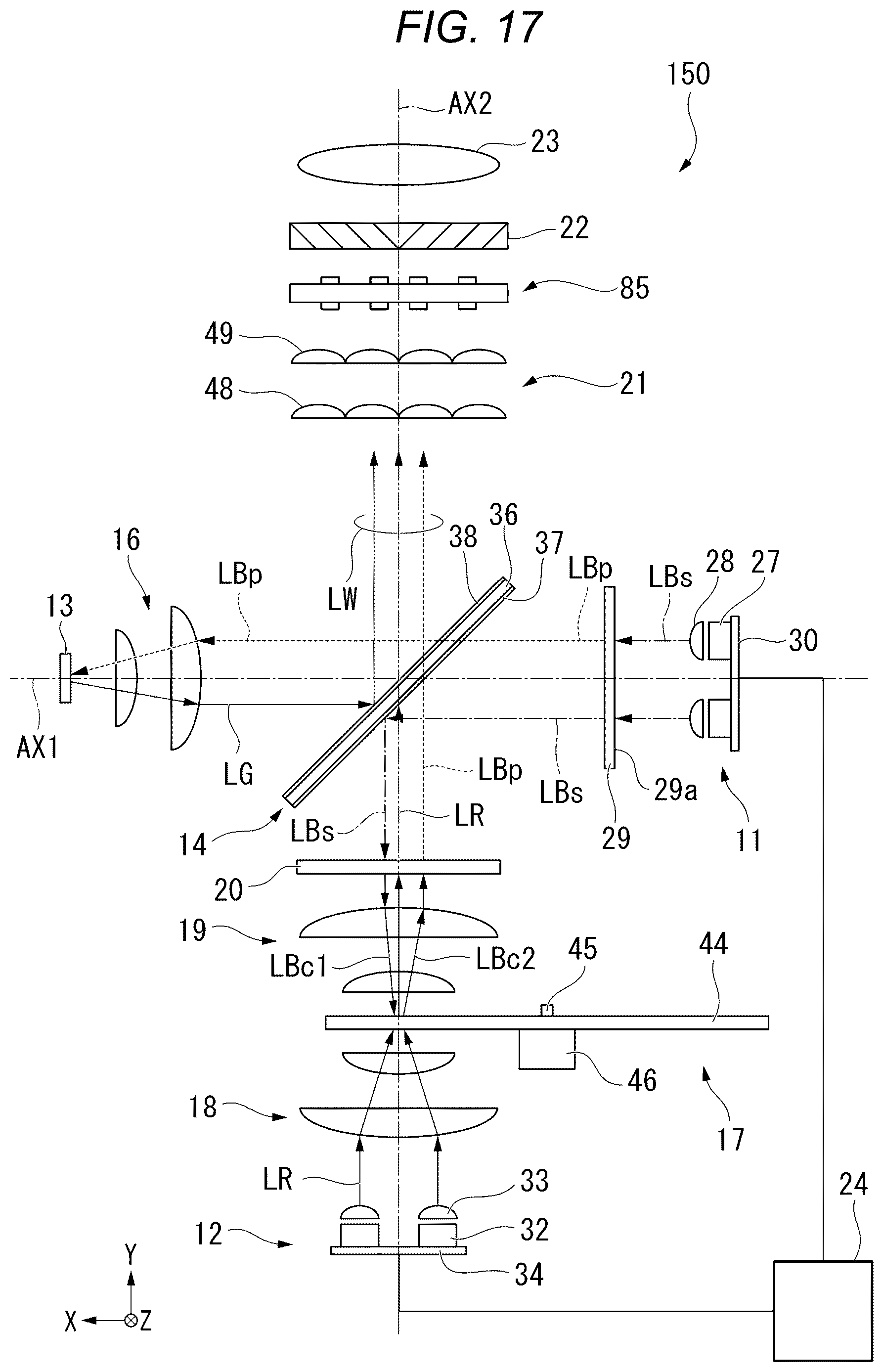 Patent US12619140 Figure 11 – Light source apparatus and projector