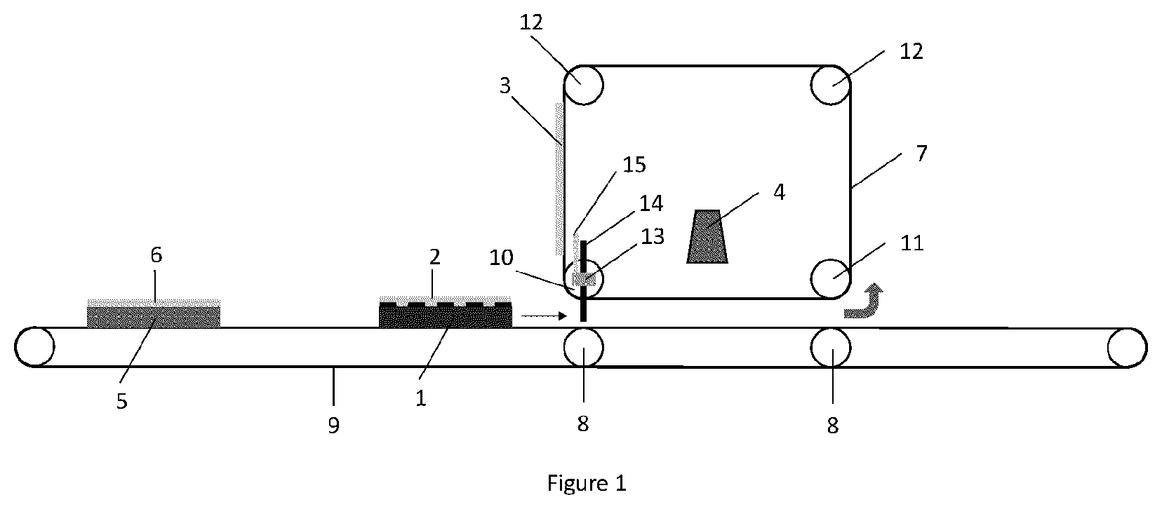 Patent US12619143 Figure 1 – Apparatus and process for replicating a texture