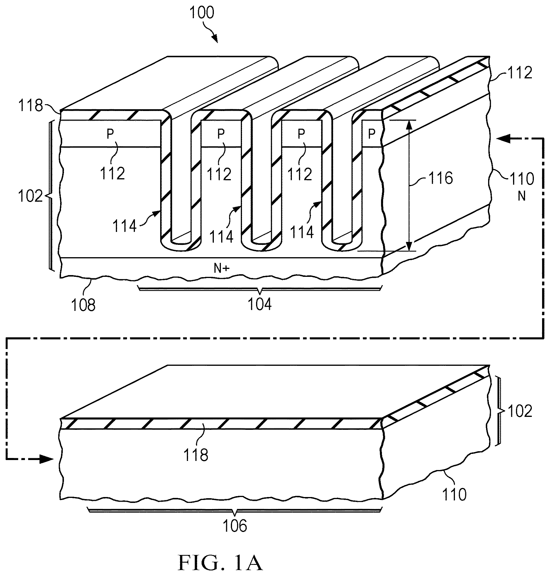 Patent US12619151 — Monitor structure for photoresist thickness in trench — Figure 1