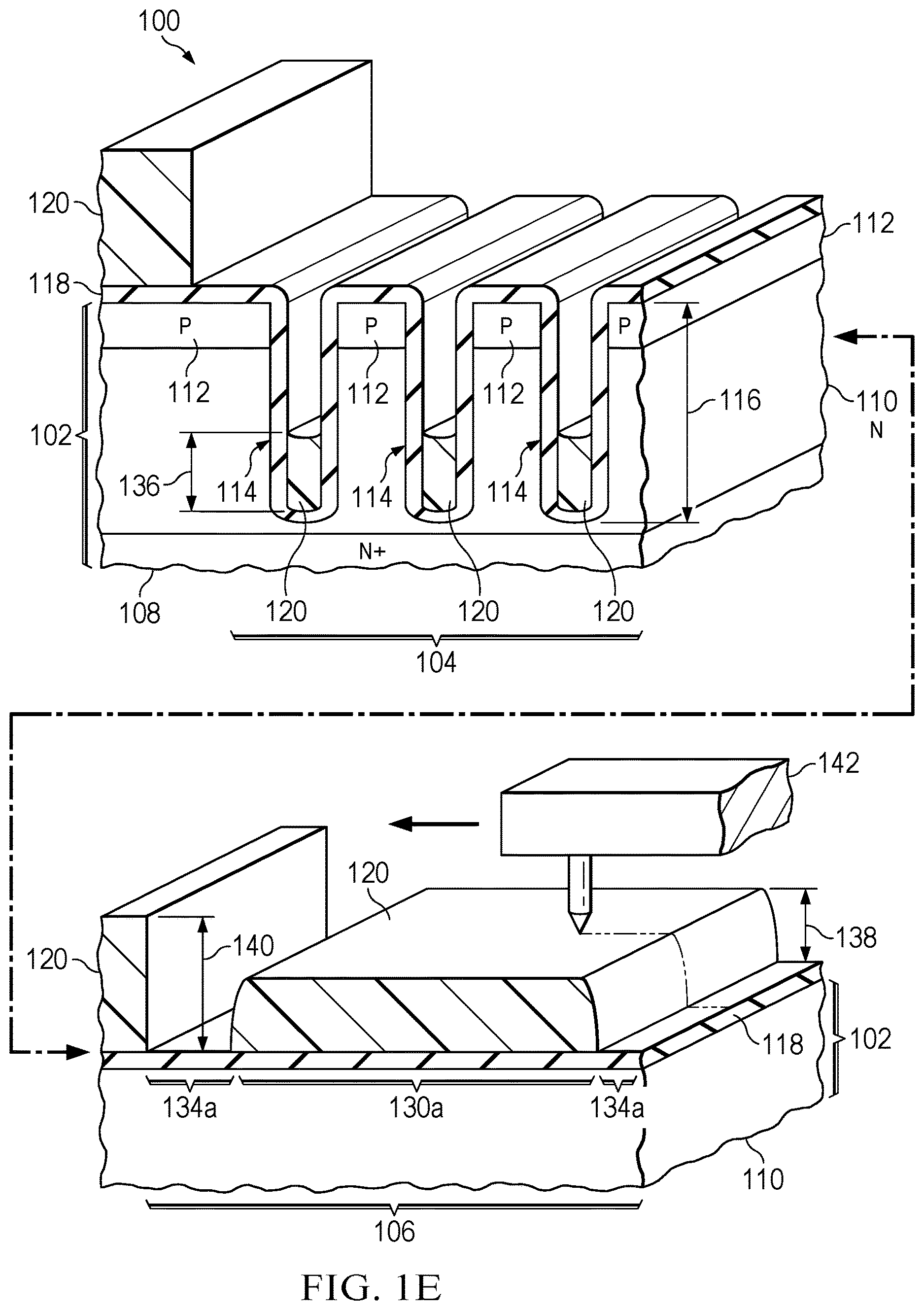 Patent US12619151 Figure 5 – Monitor structure for photoresist thickness in trench