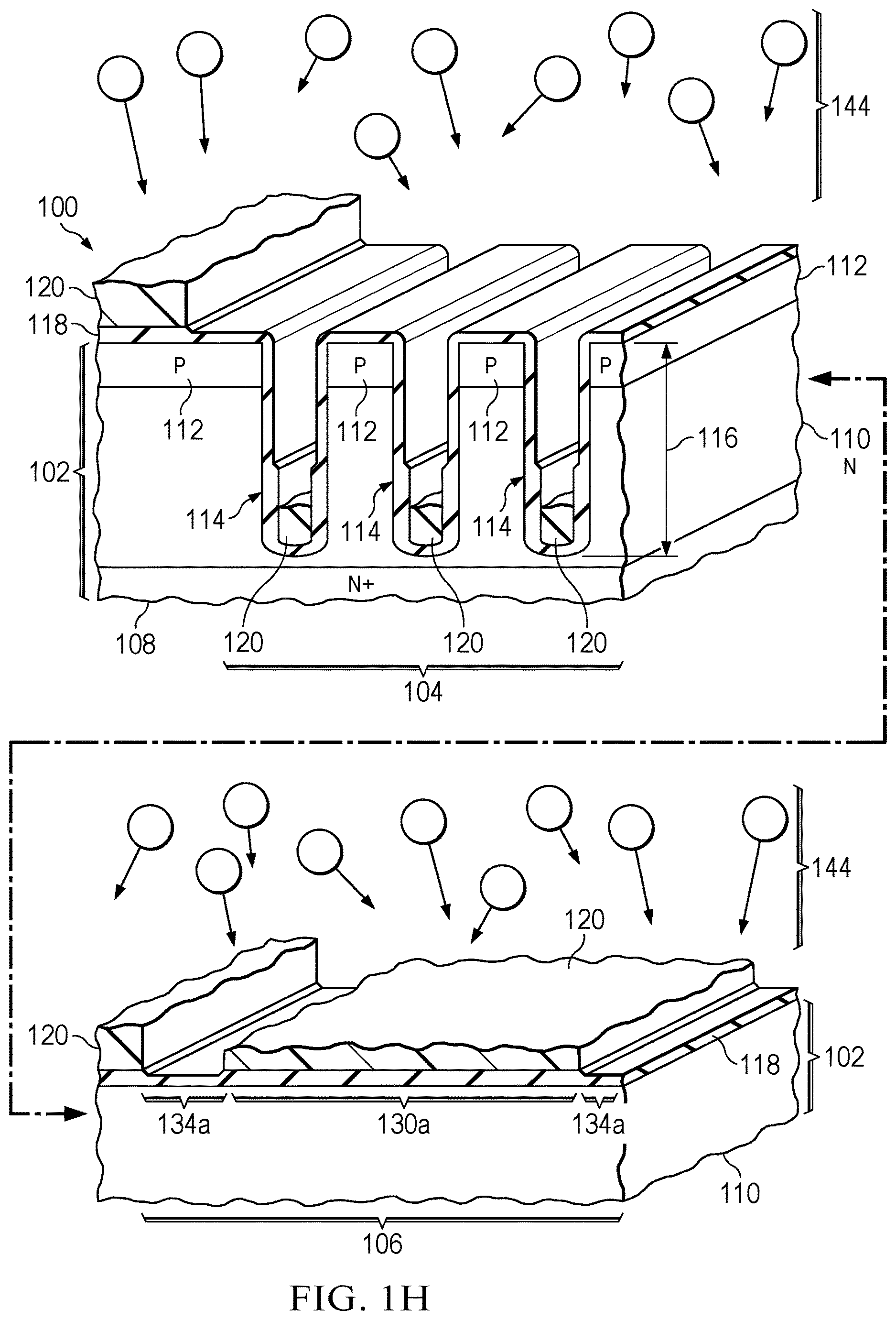 Patent US12619151 Figure 8 – Monitor structure for photoresist thickness in trench